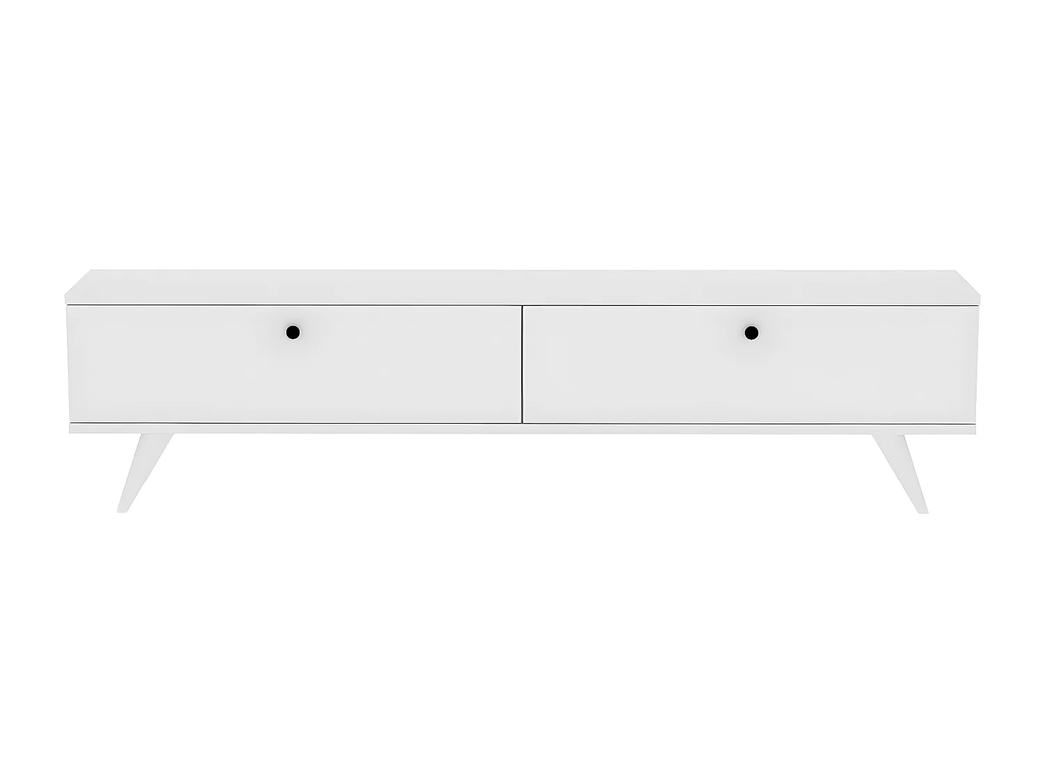 TV-Ständer – 160 cm x 40 cm x 25 cm – Weiß – Melaminbeschichtete Spanplatte