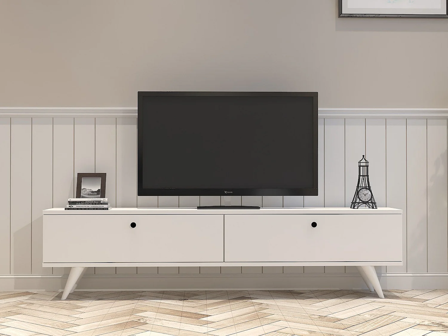 Meuble Tv Dozia L160cm Blanc