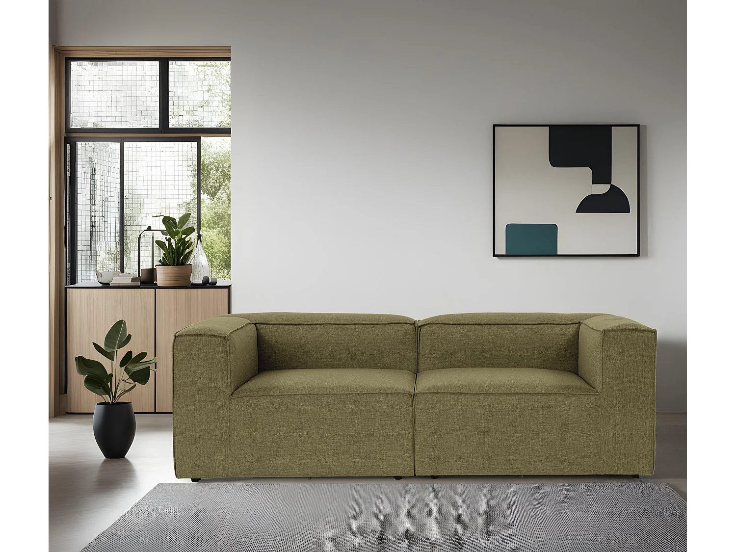 Canapé 2 places Biglo Lin Vert