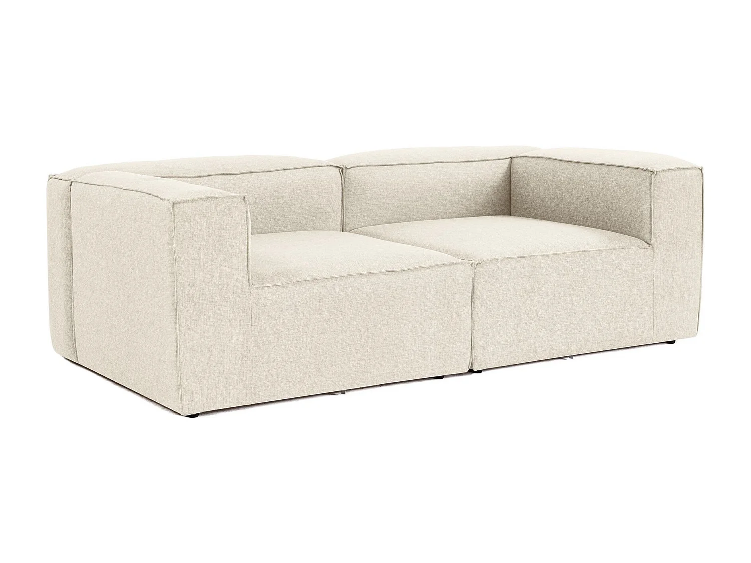 Canapé 2 places Biglo Lin Écru