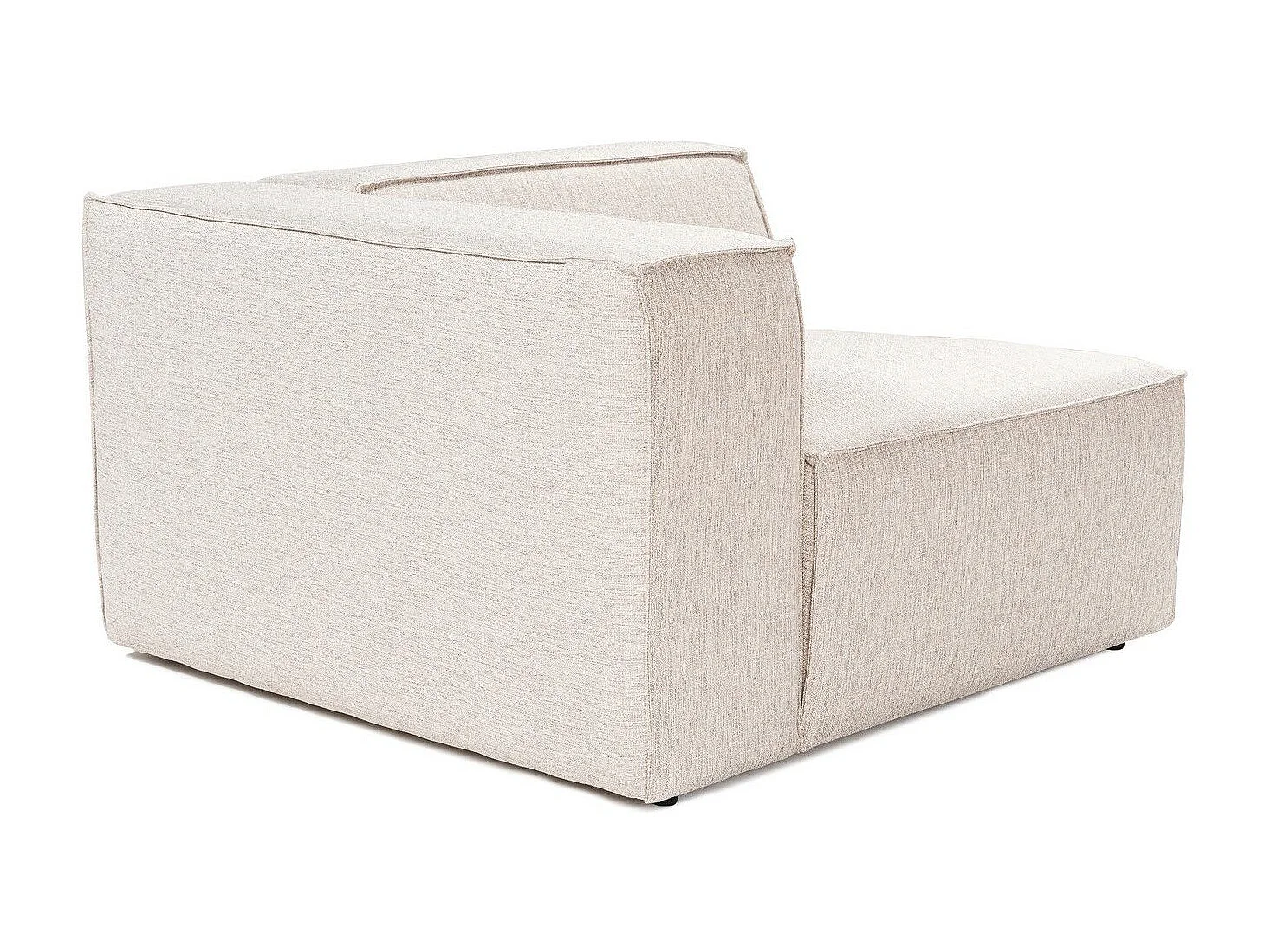 Elegante sillón de 1 plaza, marrón claro, 66 cm de alto | Estructura 100% madera de carpe, tejido 100% lino, espuma 32 DNS, incluye 1 cojín