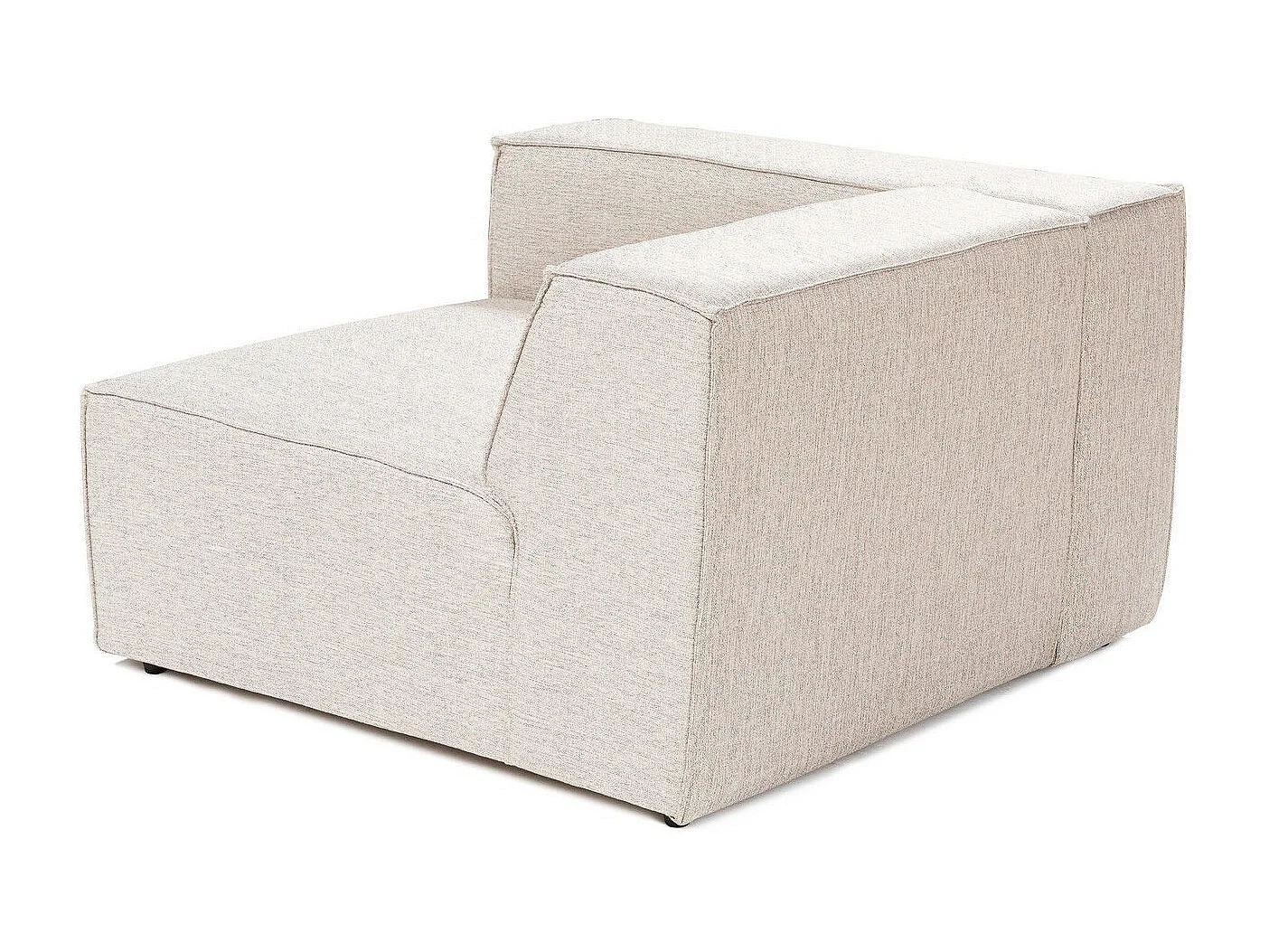 Elegante sillón de 1 plaza, marrón claro, 66 cm de alto | Estructura 100% madera de carpe, tejido 100% lino, espuma 32 DNS, incluye 1 cojín