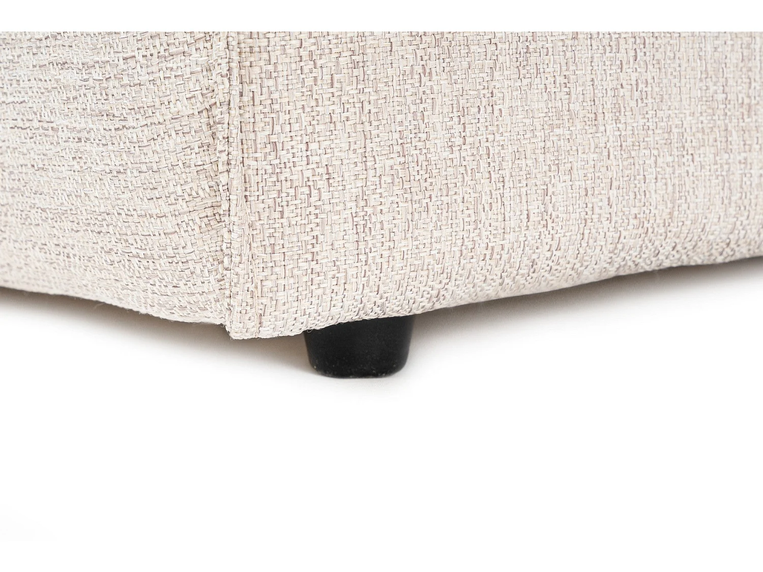 Elegante sillón de 1 plaza, marrón claro, 66 cm de alto | Estructura 100% madera de carpe, tejido 100% lino, espuma 32 DNS, incluye 1 cojín