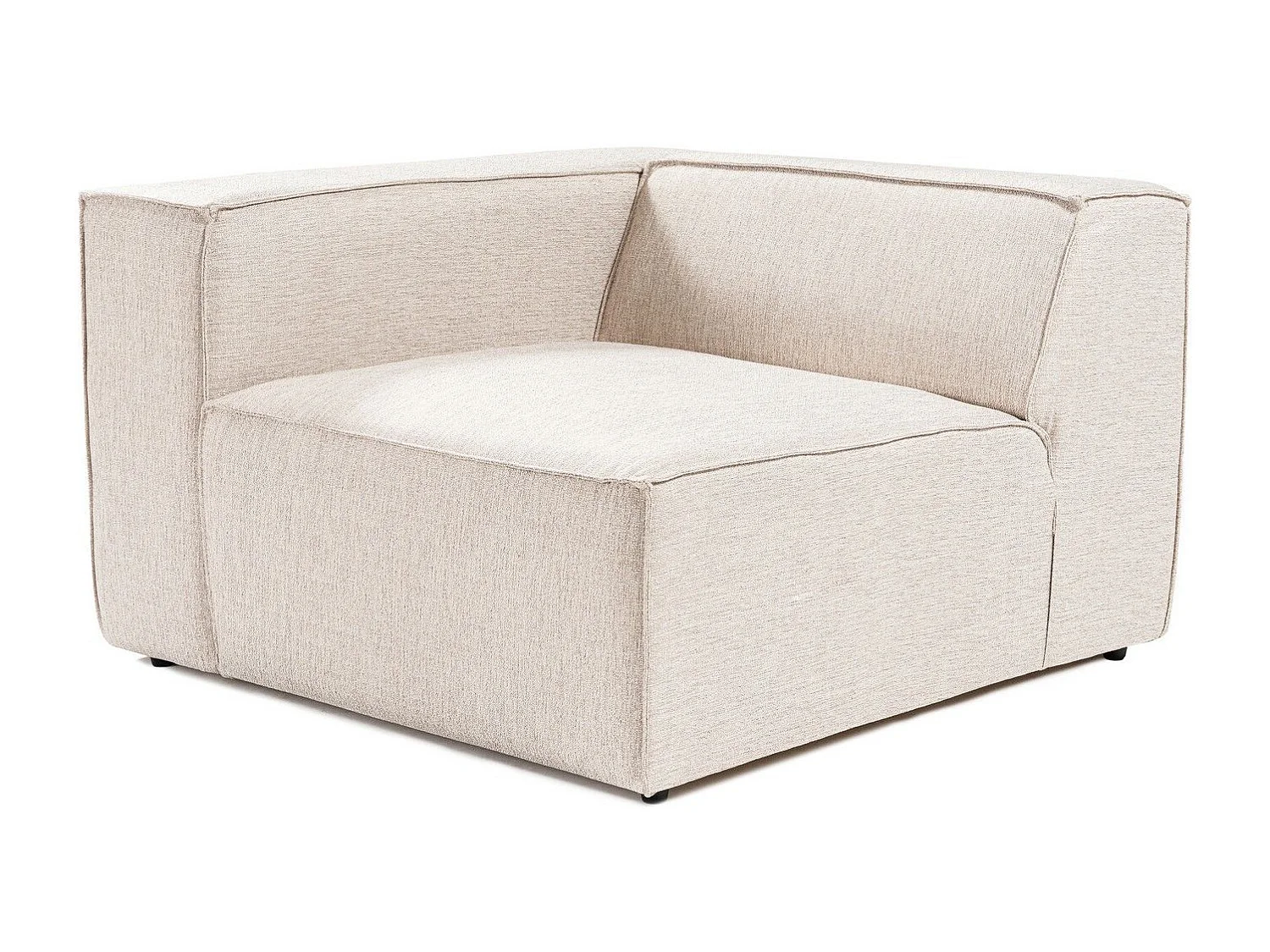 Poltrona elegante de 1 lugar, marrom claro, 66 cm de altura | Estrutura 100% madeira de carpa, tecido 100% linho, espuma 32 DNS, inclui 1 almofada | D