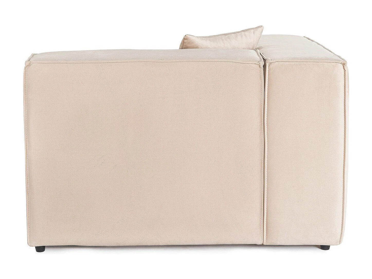 Fauteuil d'angle à gauche avec coussin Siges Velours Blanc crème