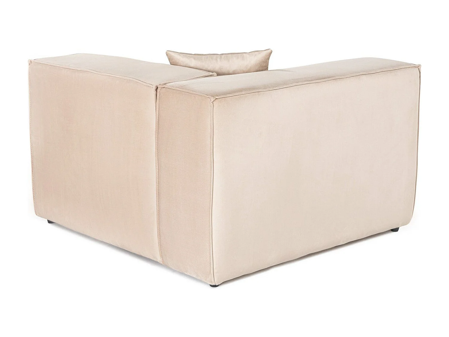 Fauteuil d'angle à gauche avec coussin Siges Velours Blanc crème