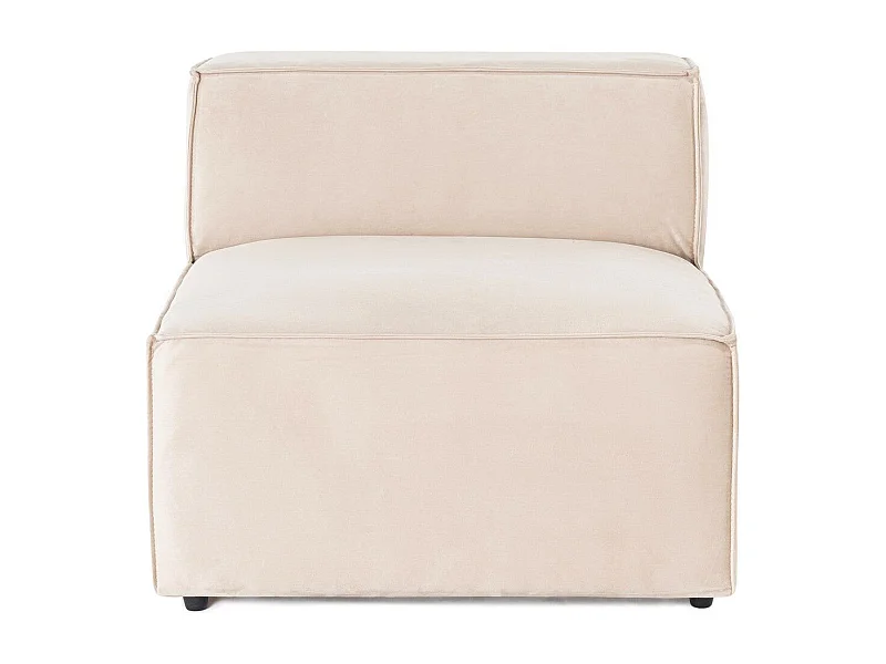 Elegante sillón de 1 plaza, lino color crema, 83 x 108 x 65 cm | Estructura 100% madera de carpe, espuma DNS 32, patas de plástico | Ideal p