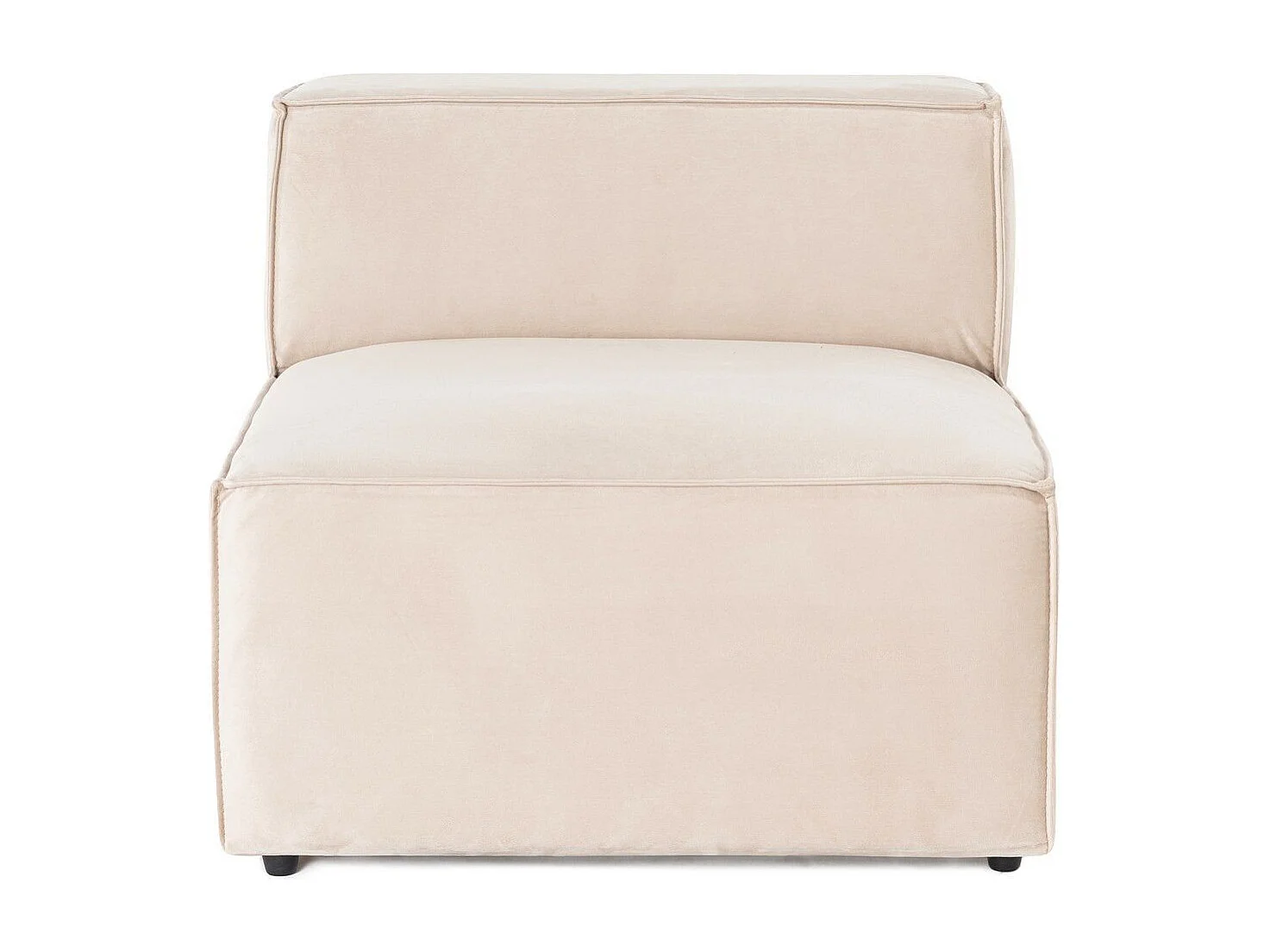 Elegante sillón de 1 plaza, lino color crema, 83 x 108 x 65 cm | Estructura 100% madera de carpe, espuma DNS 32, patas de plástico | Ideal p