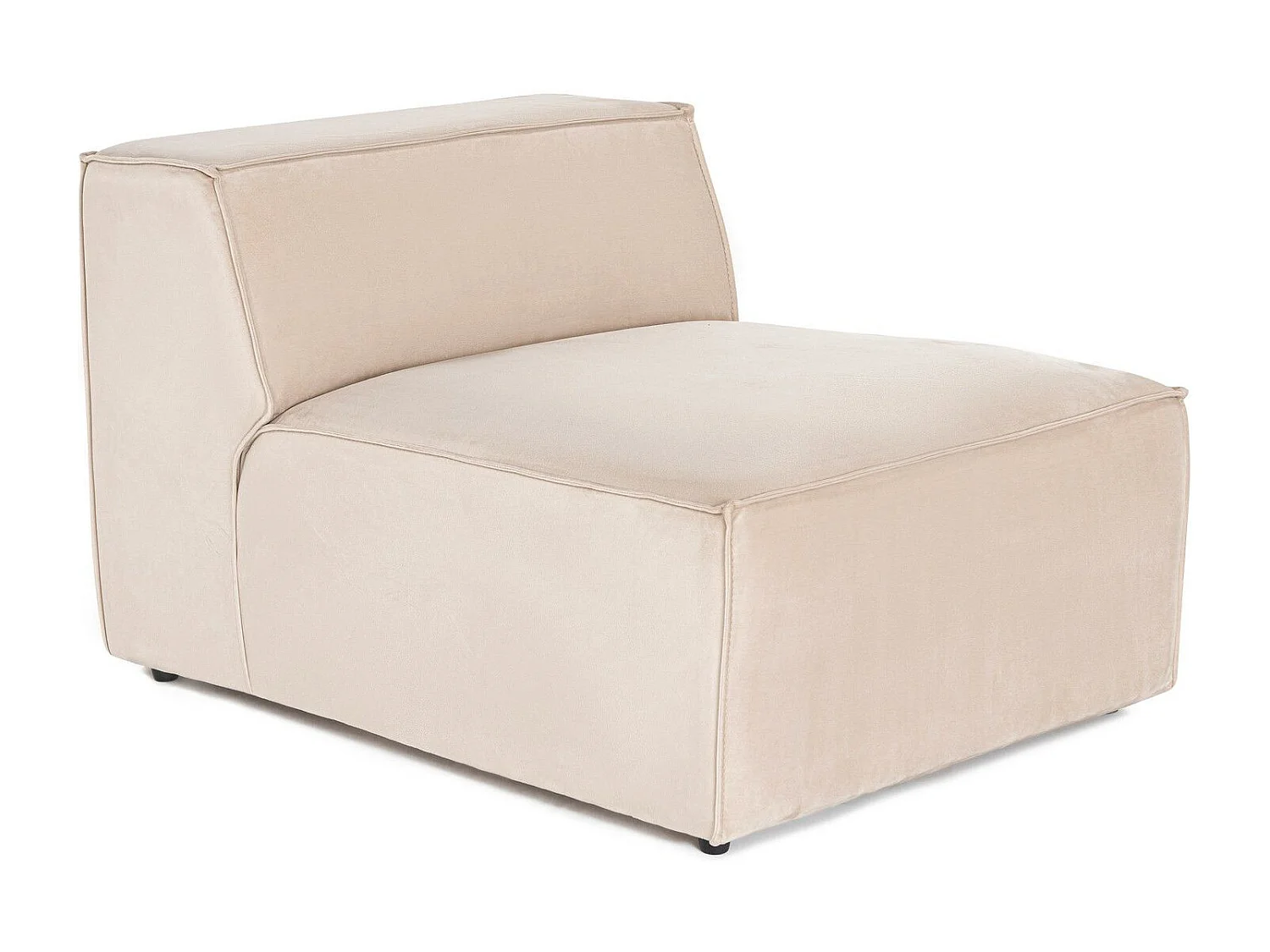 Elegante sillón de 1 plaza, lino color crema, 83 x 108 x 65 cm | Estructura 100% madera de carpe, espuma DNS 32, patas de plástico | Ideal p