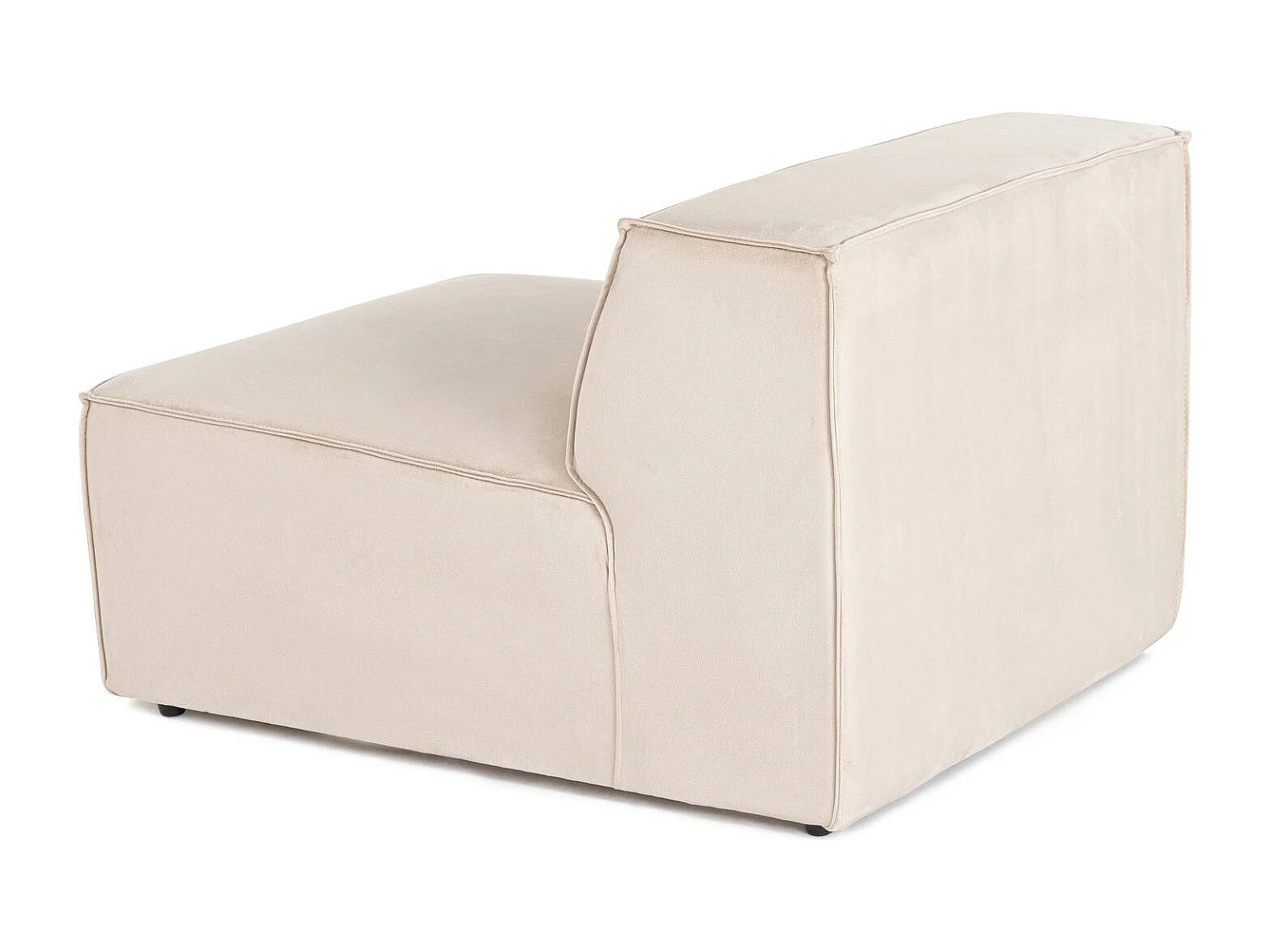 Elegante sillón de 1 plaza, lino color crema, 83 x 108 x 65 cm | Estructura 100% madera de carpe, espuma DNS 32, patas de plástico | Ideal p