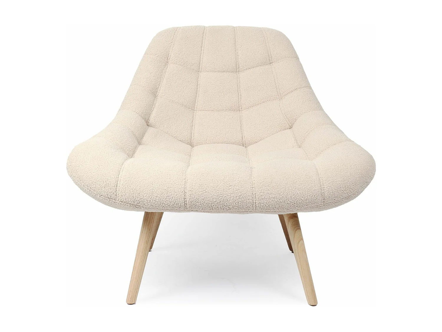 Fauteuil scandinave Danios Tissu bouclette Beige
