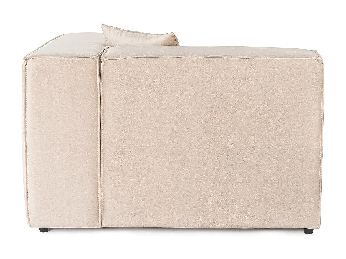 Elegante sillón de 1 plaza, lino crema, 110 x 108 x 65 cm | Estructura 100% madera de carpe, espuma DNS 32, patas de plástico | Incluye cojí