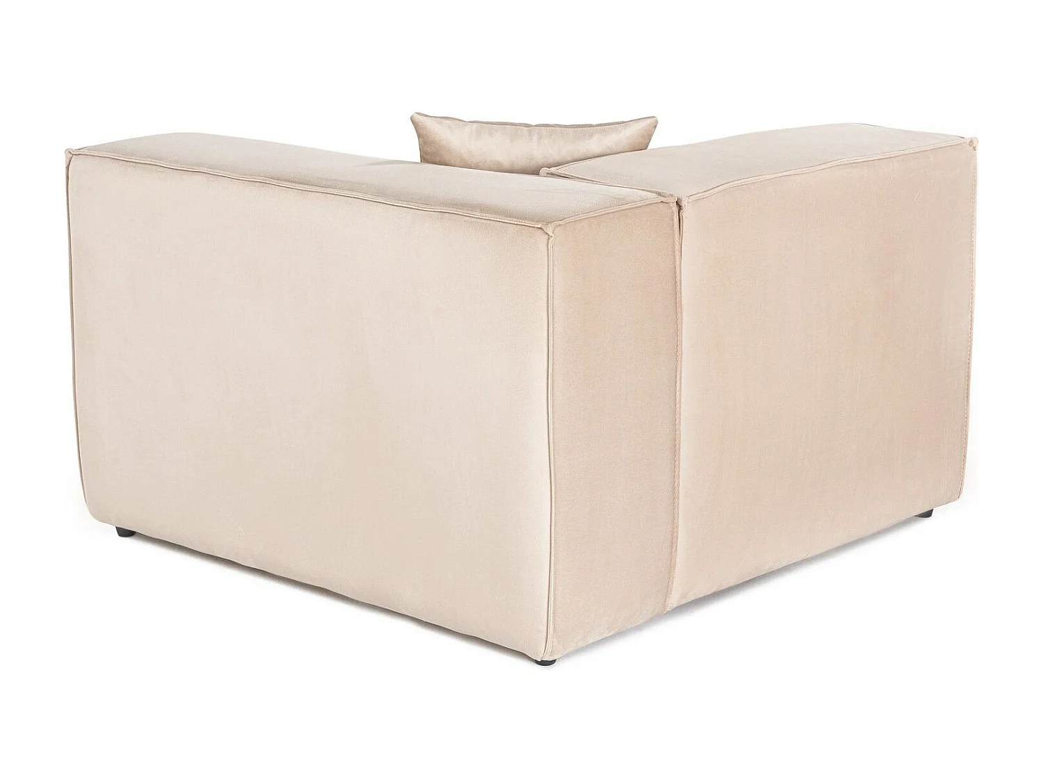 Poltrona elegante de 1 lugar, linho creme, 110 x 108 x 65 cm | Estrutura 100% madeira de carpa, espuma DNS 32, pernas de plástico | Inclui almofada, p