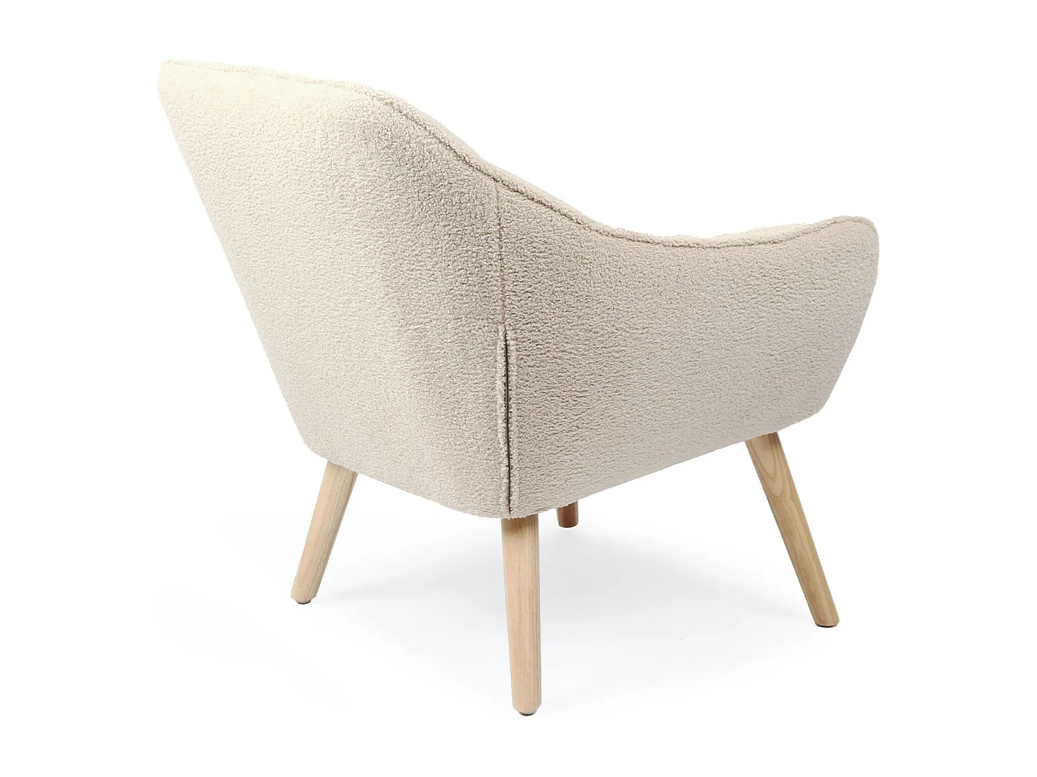 Fauteuil scandinave Zentao Tissu bouclette Beige