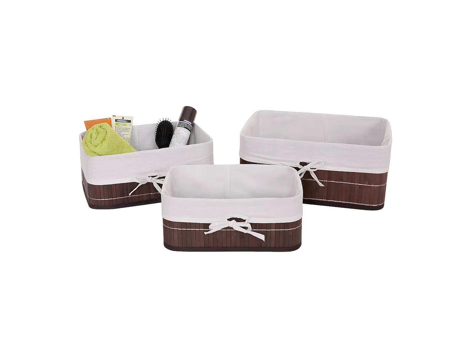Panier de rangement MCW-C21 (lot de 3),  brun