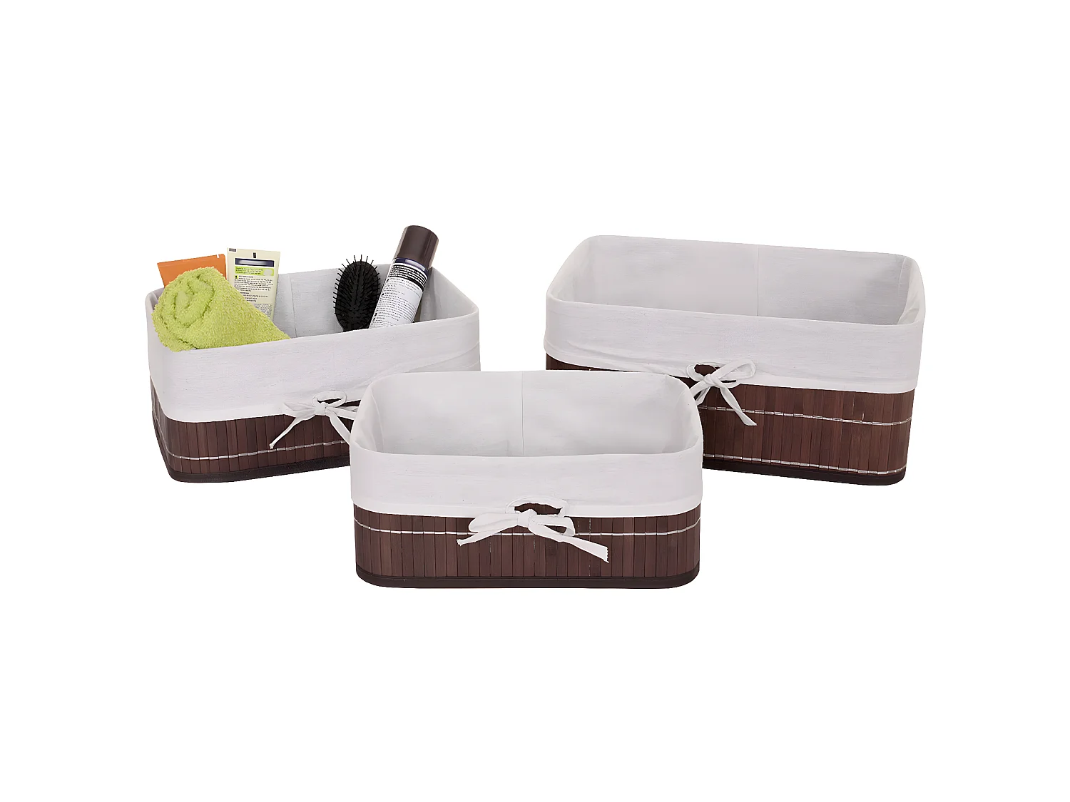 Panier de rangement MCW-C21 (lot de 3),  brun