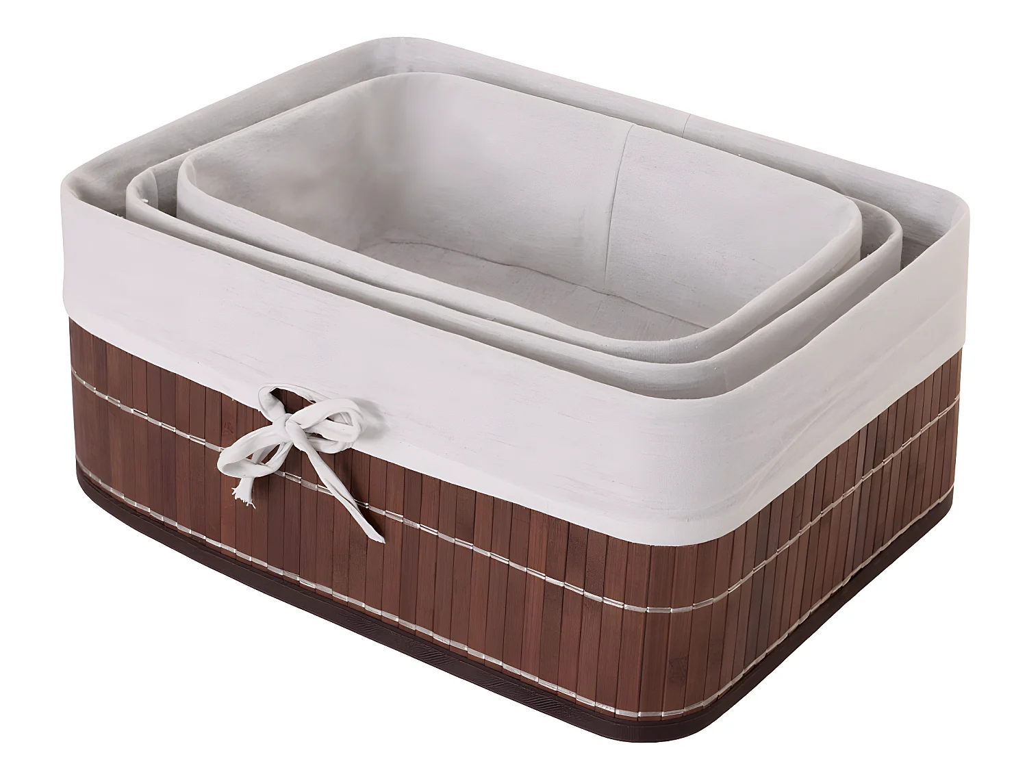 Panier de rangement MCW-C21 (lot de 3),  brun