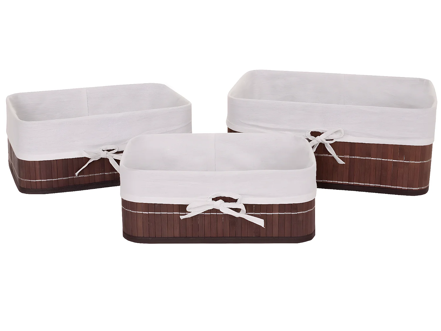 Panier de rangement MCW-C21 (lot de 3),  brun