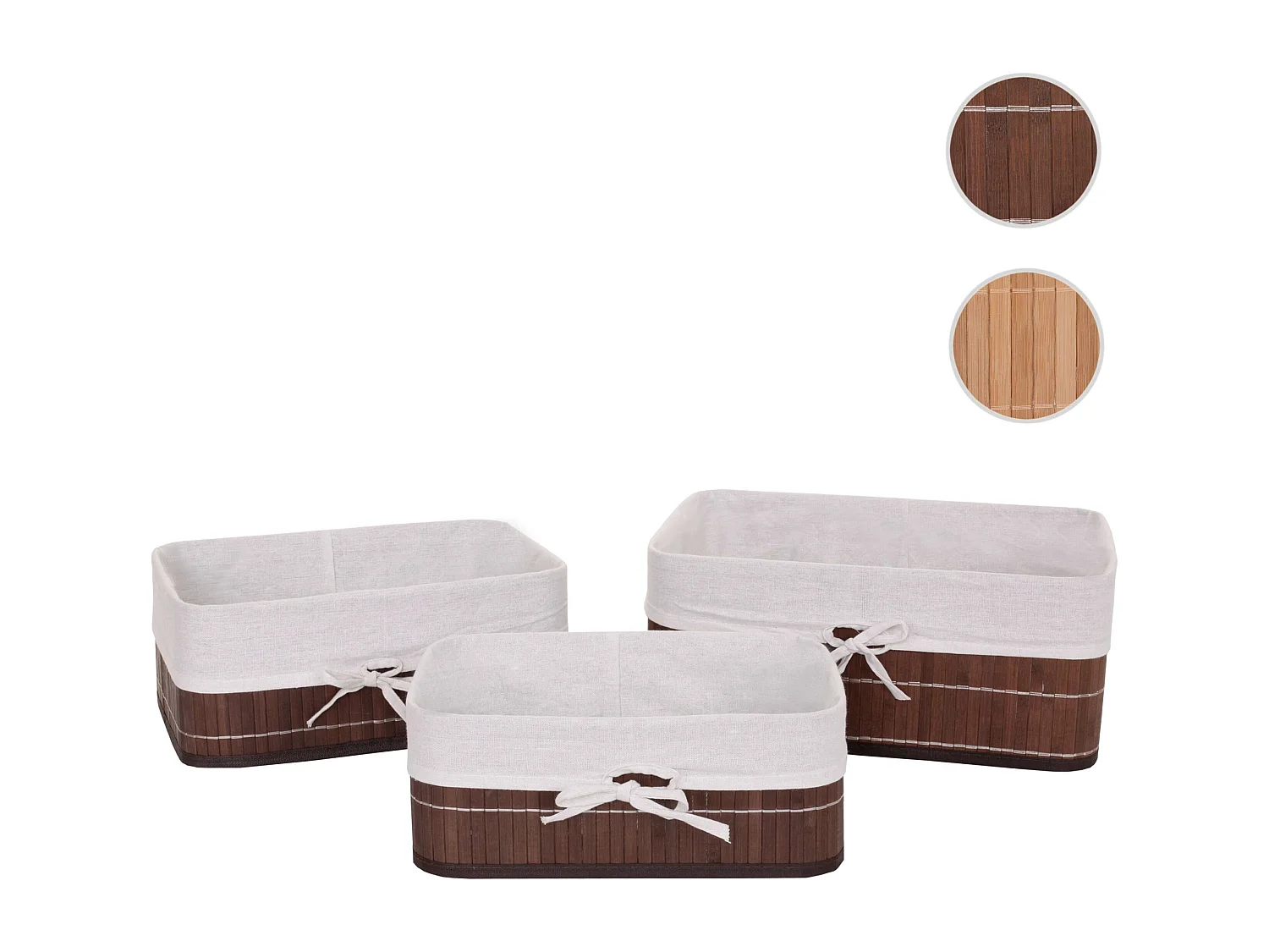 Panier de rangement MCW-C21 (lot de 3),  brun