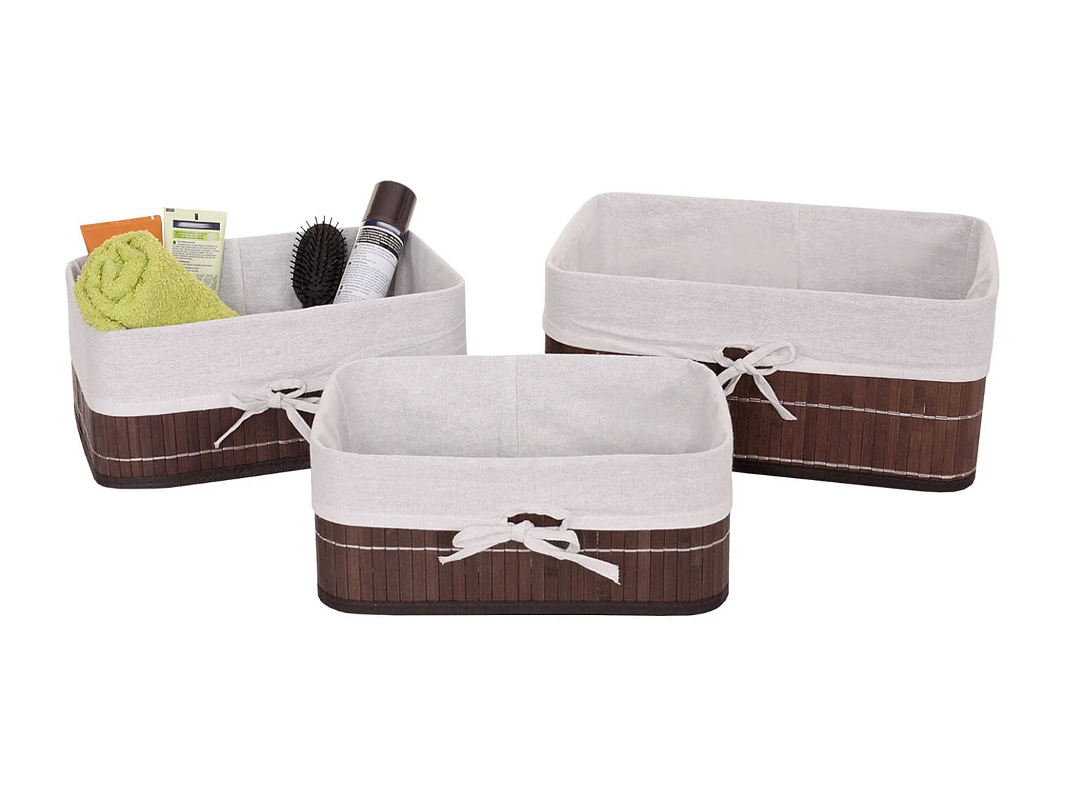 Panier de rangement MCW-C21 (lot de 3),  brun