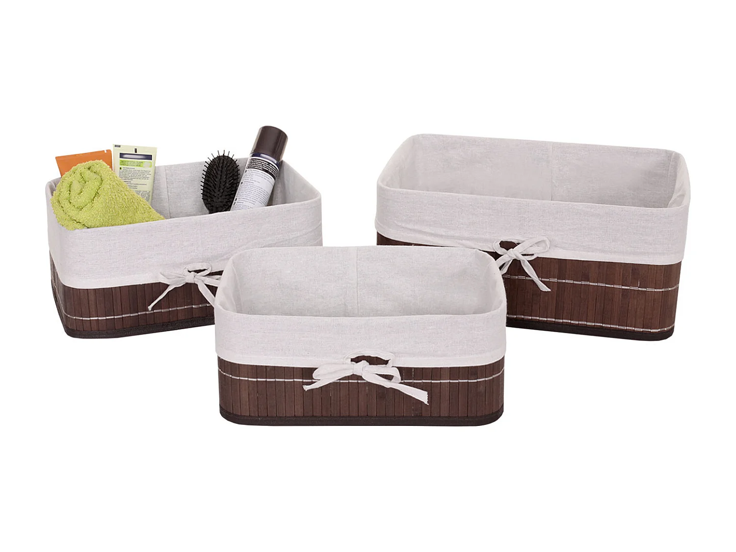 Panier de rangement MCW-C21 (lot de 3),  brun