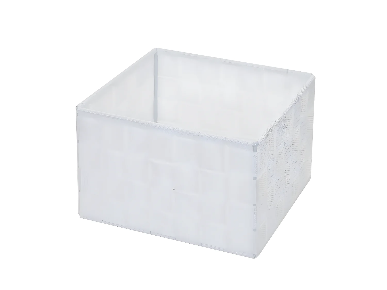 Set 4x ceste contenitori portaoggetti MCW-C37 19x19x12cm S bianco