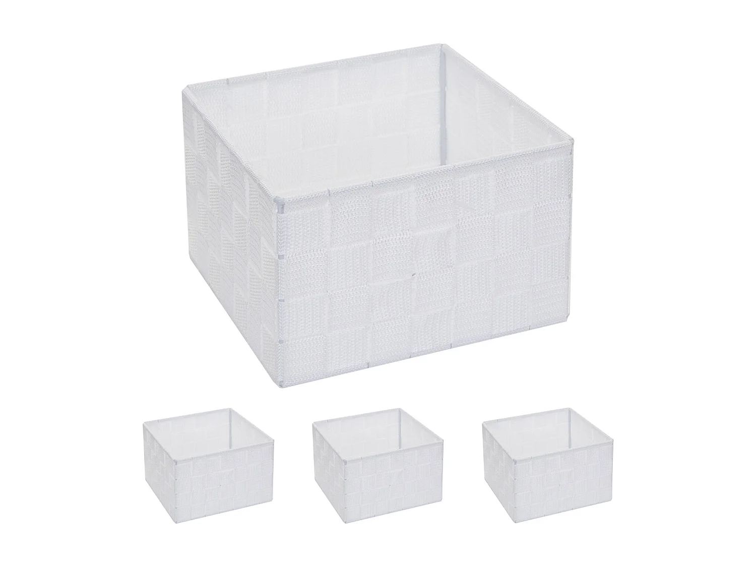 Panier de rangement MCW-C37 (lot de 4),  blanc