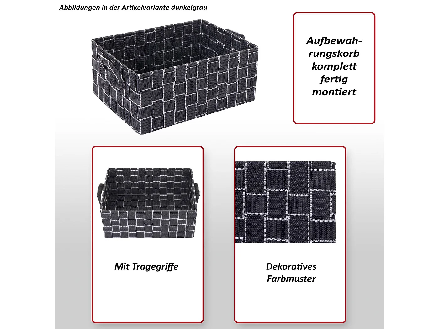 Panier de rangement MCW-C37,  blanc