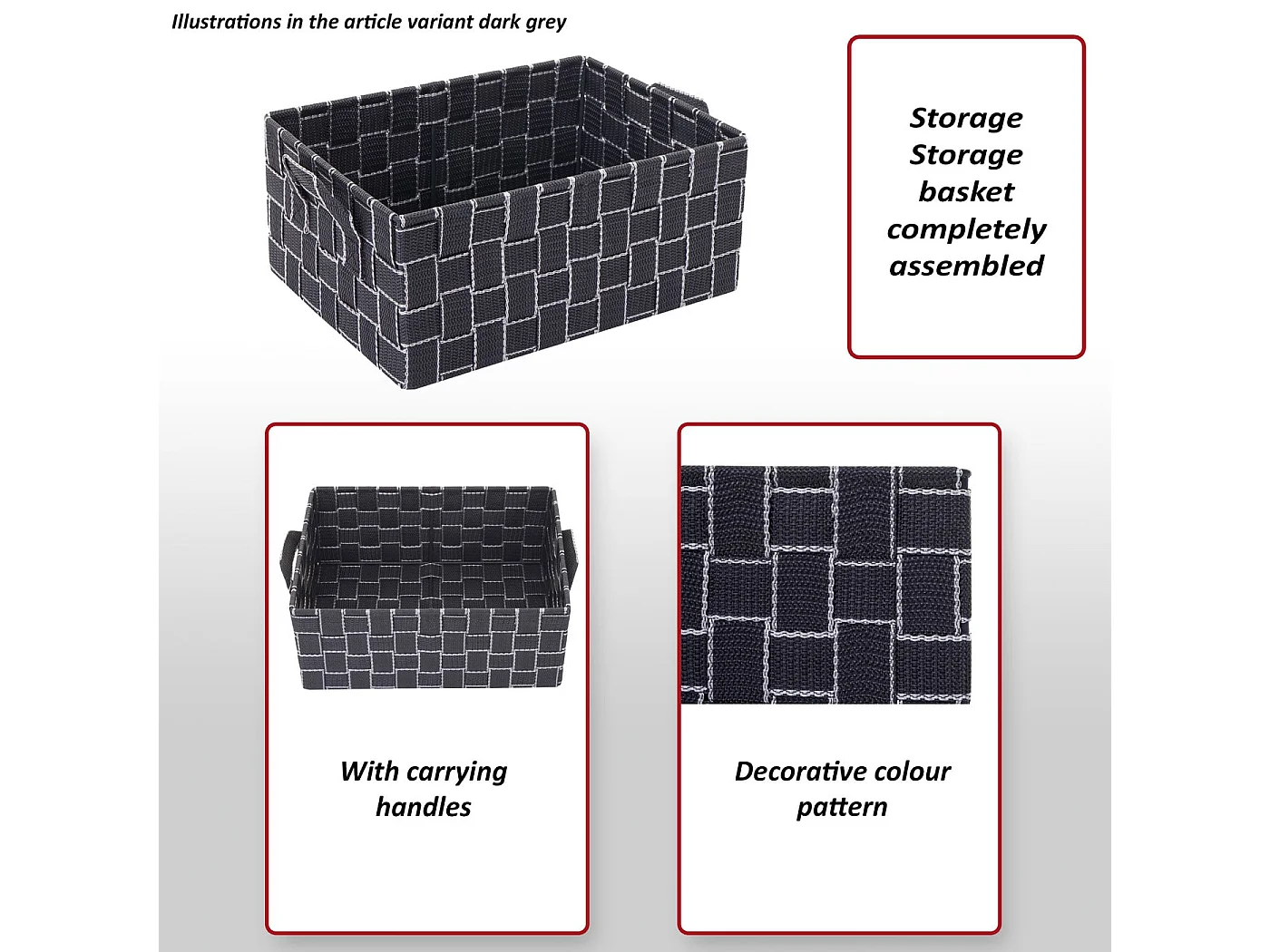 Panier de rangement MCW-C37,  blanc