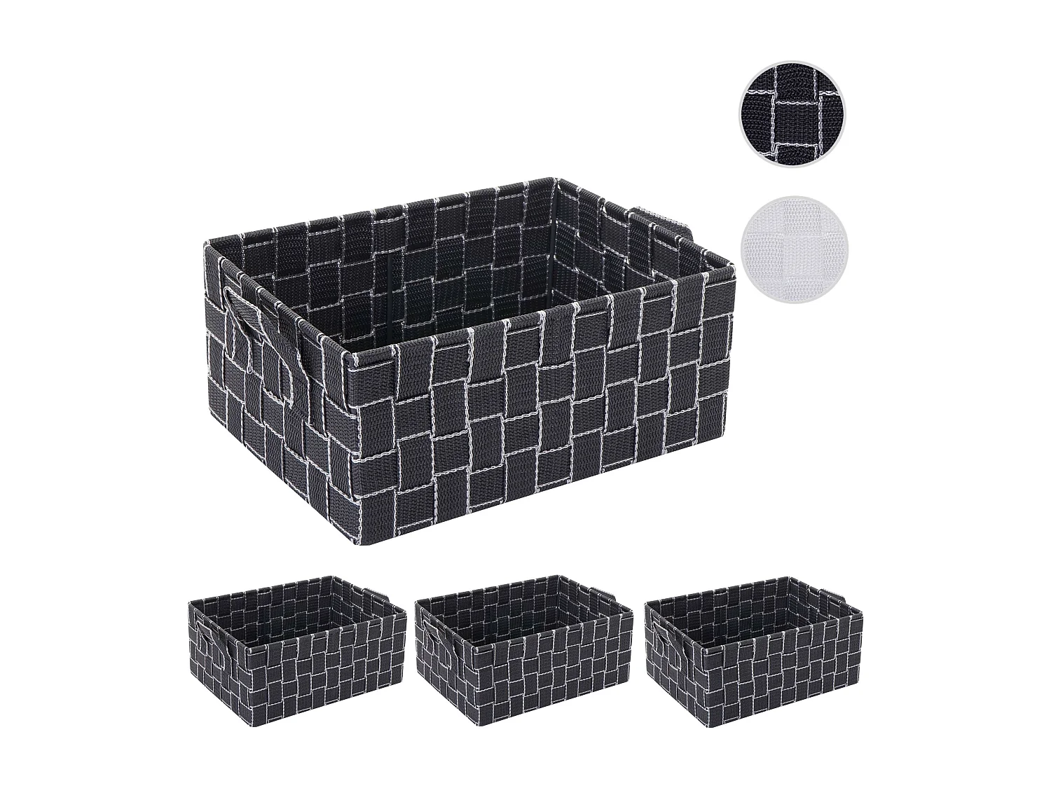 Cesta de almacenaje MCW-C37 (juego de 4),  gris oscuro