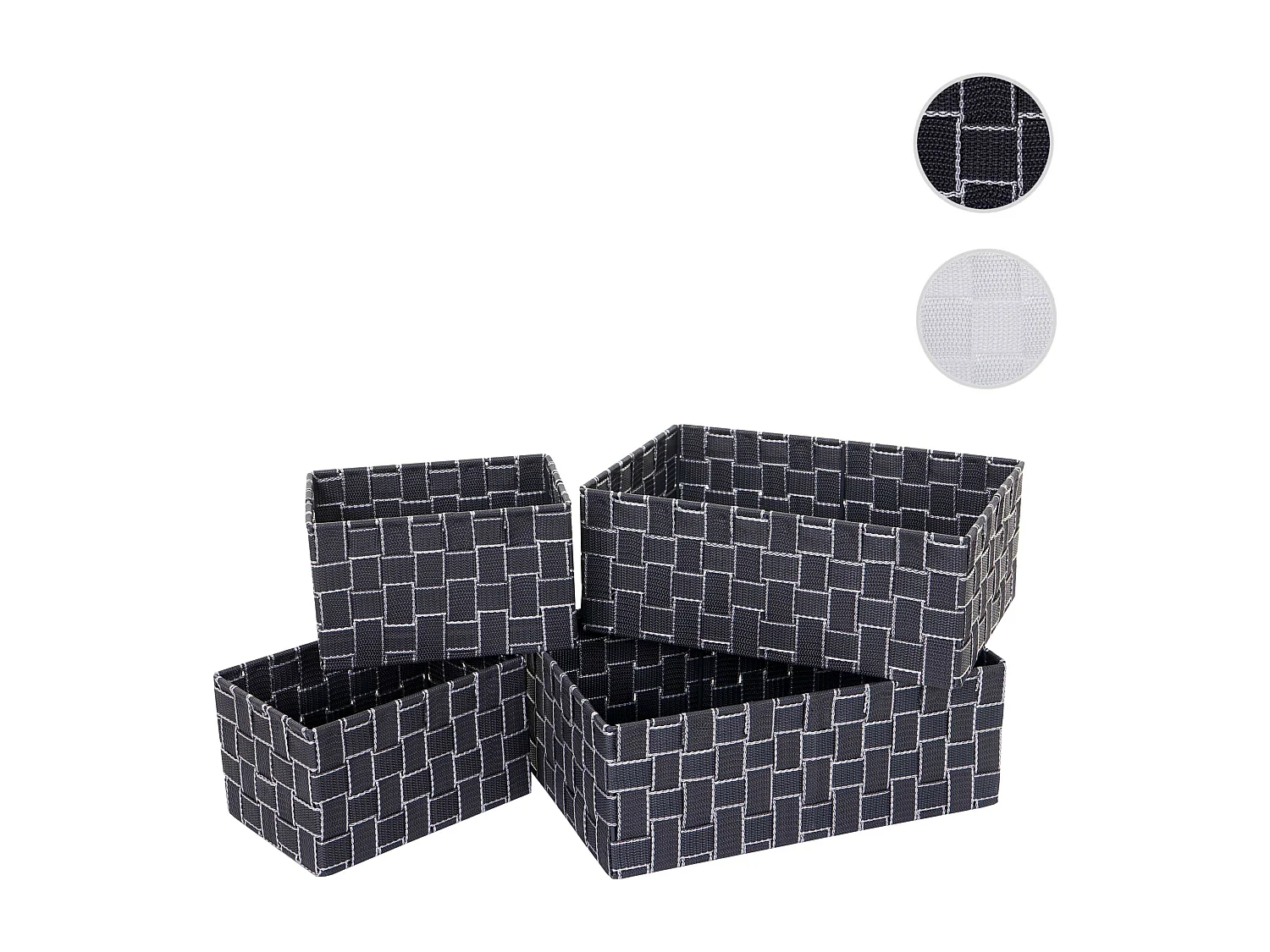 Panier de rangement MCW-C37 (lot de 4),  gris foncé