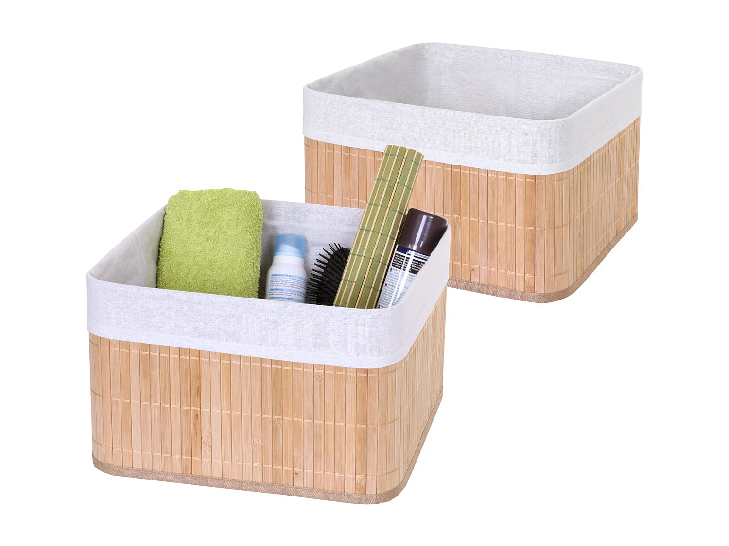 Aufbewahrungskorb MCW-C21 (2er-Set), Naturfarben
