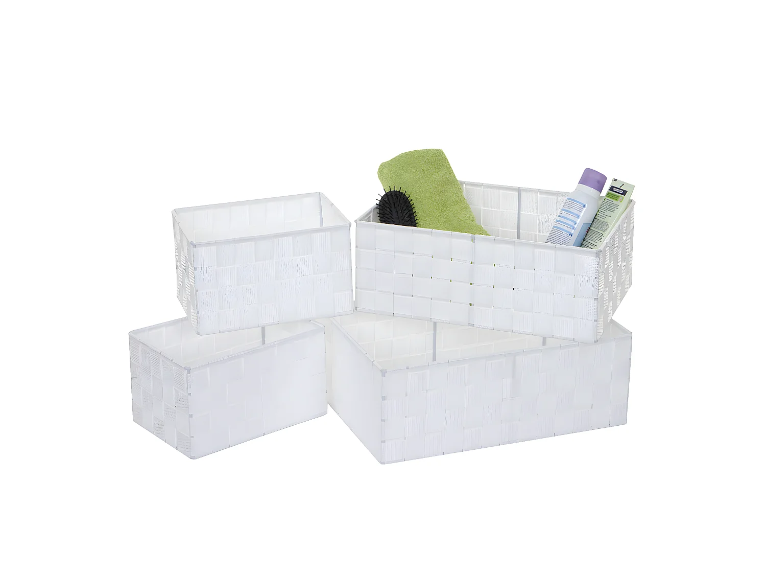 Panier de rangement MCW-C37 (lot de 4),  blanc