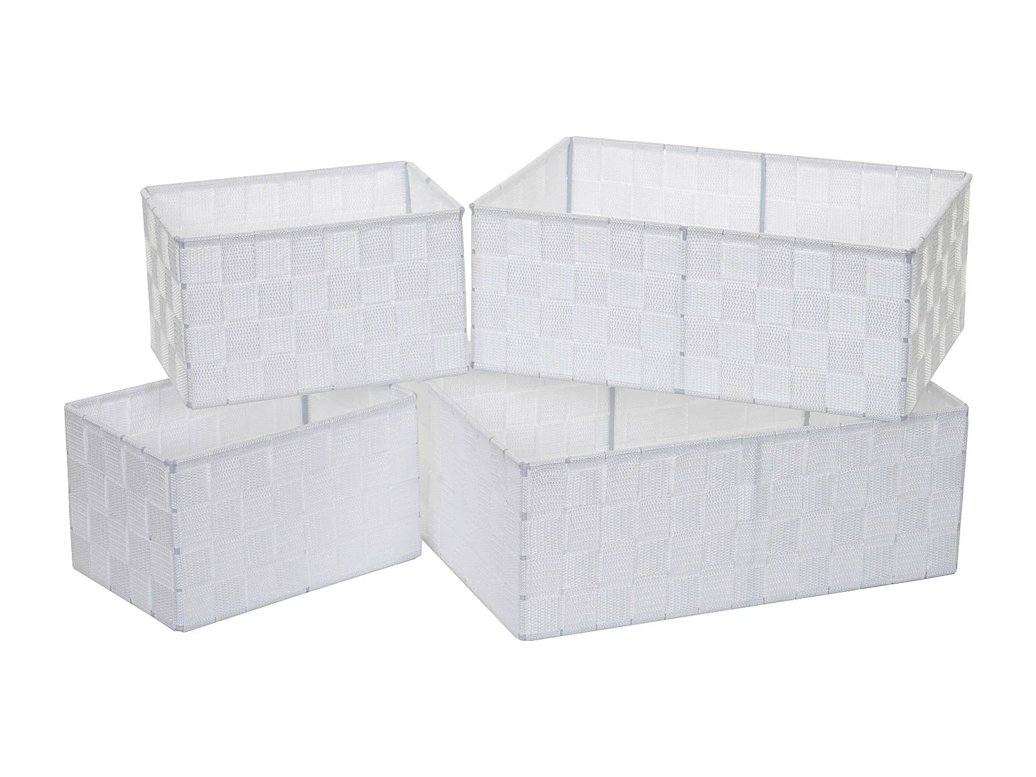 Panier de rangement MCW-C37 (lot de 4),  blanc