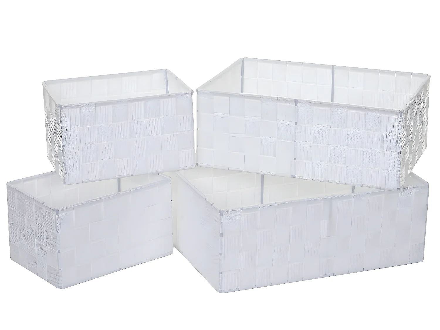 Panier de rangement MCW-C37 (lot de 4),  blanc