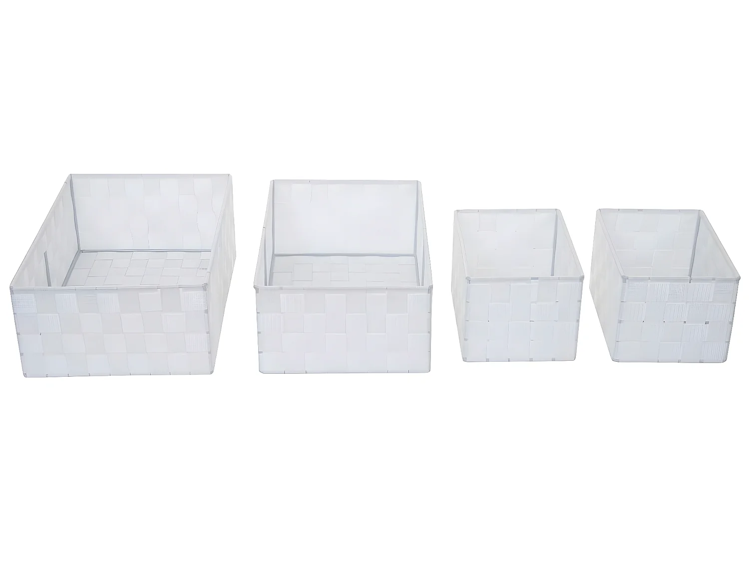 Panier de rangement MCW-C37 (lot de 4),  blanc