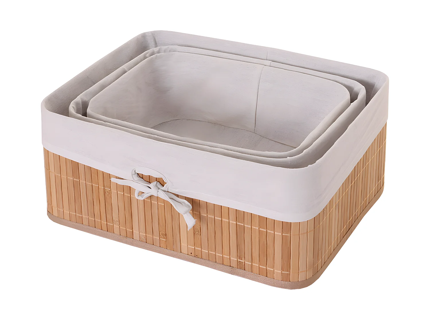 Opbergmand MCW-C21 (set van 3),  natuurlijke kleur