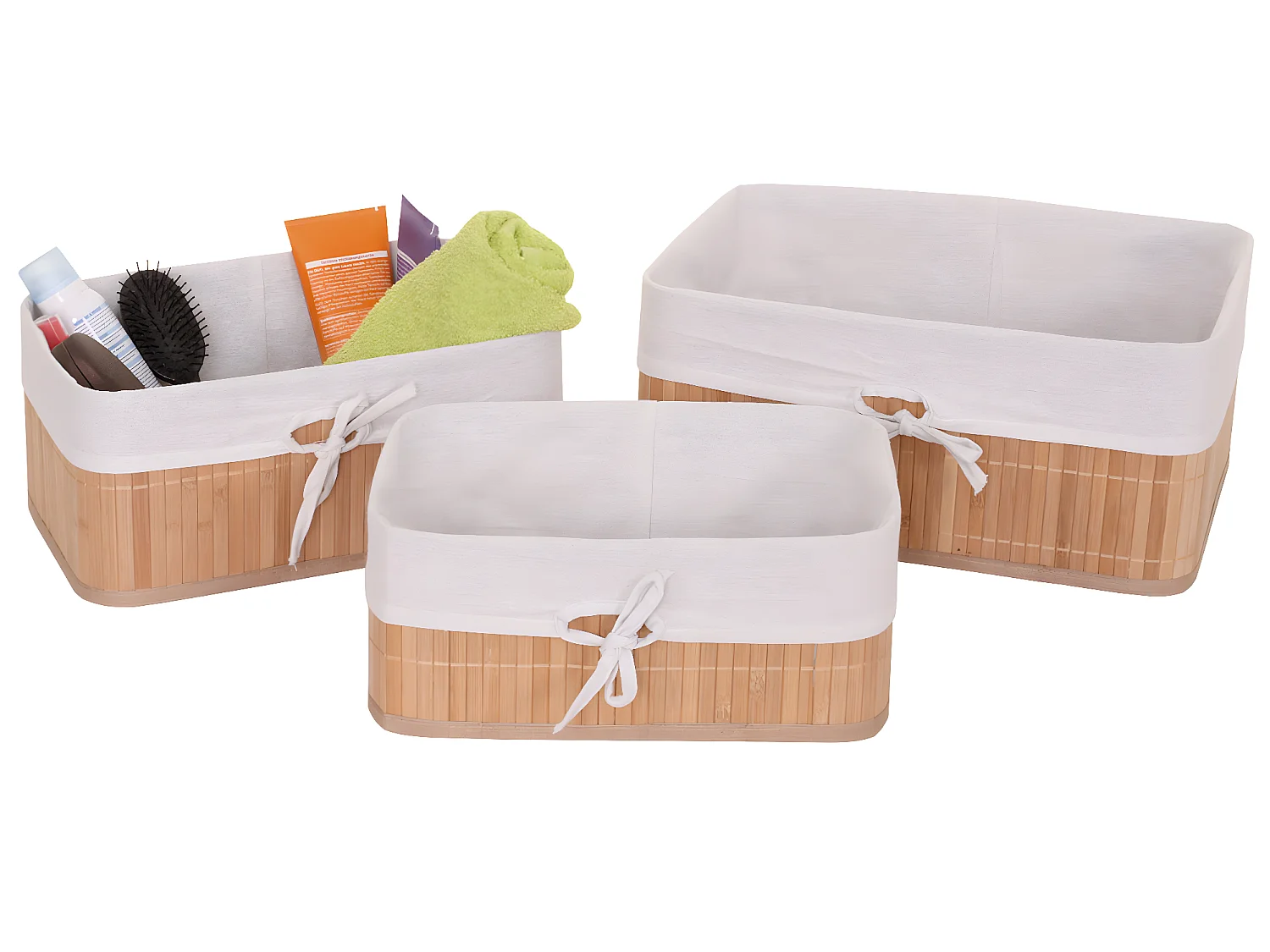 Opbergmand MCW-C21 (set van 3),  natuurlijke kleur