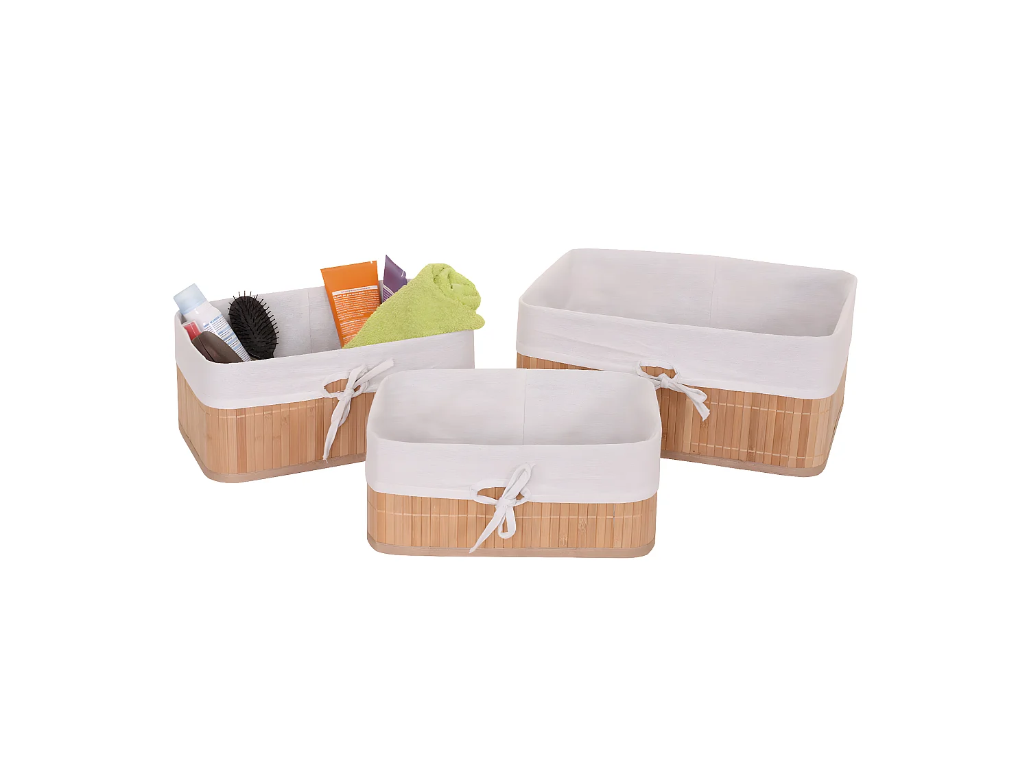 Opbergmand MCW-C21 (set van 3),  natuurlijke kleur