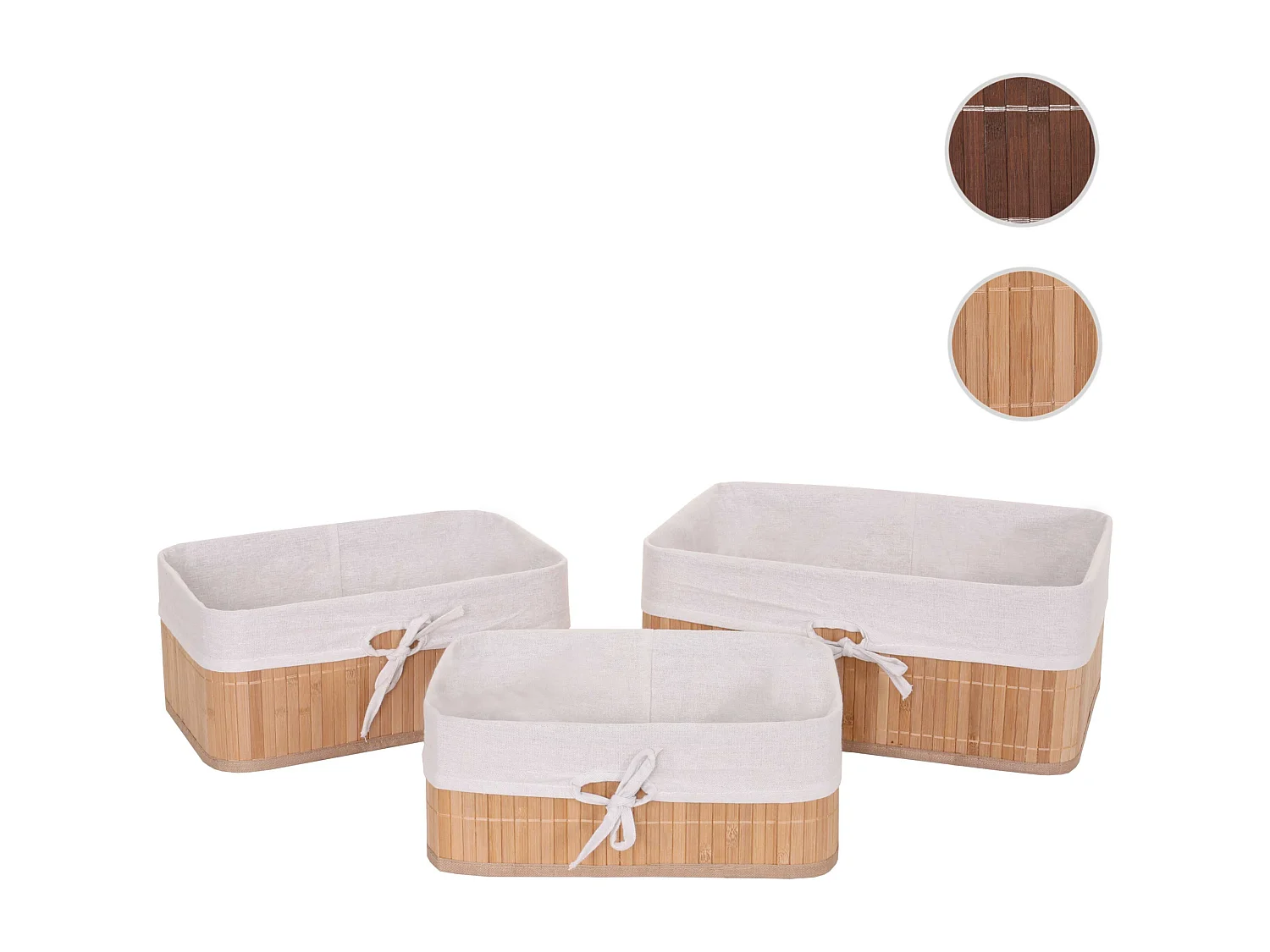 Panier de rangement MCW-C21 (lot de 3),  nature