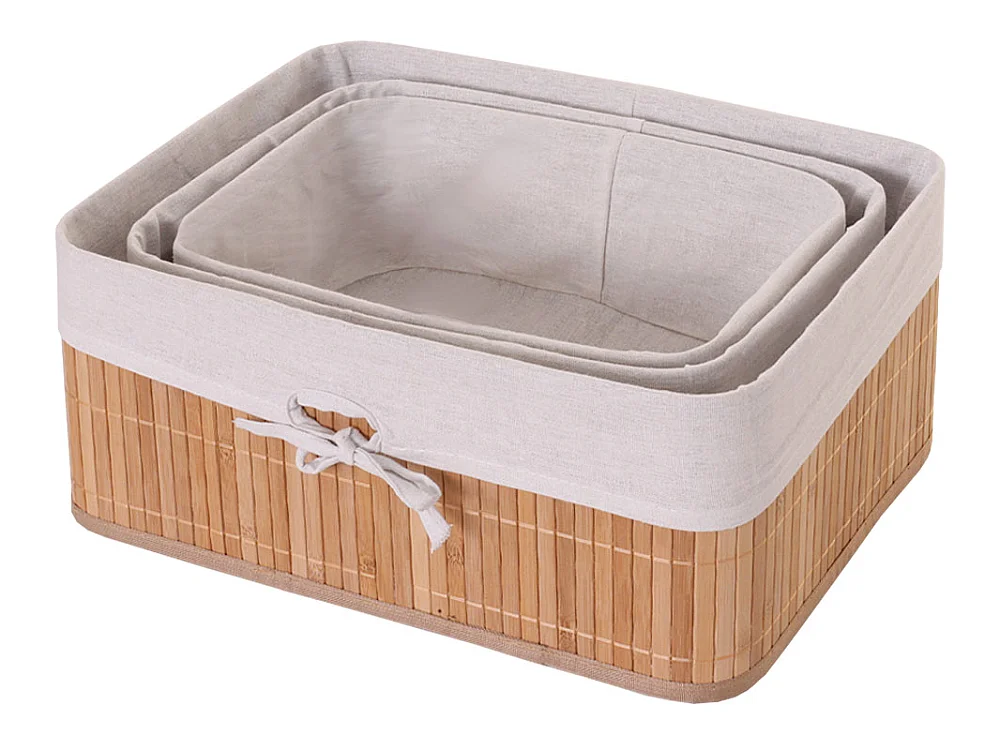 Panier de rangement MCW-C21 (lot de 3),  nature