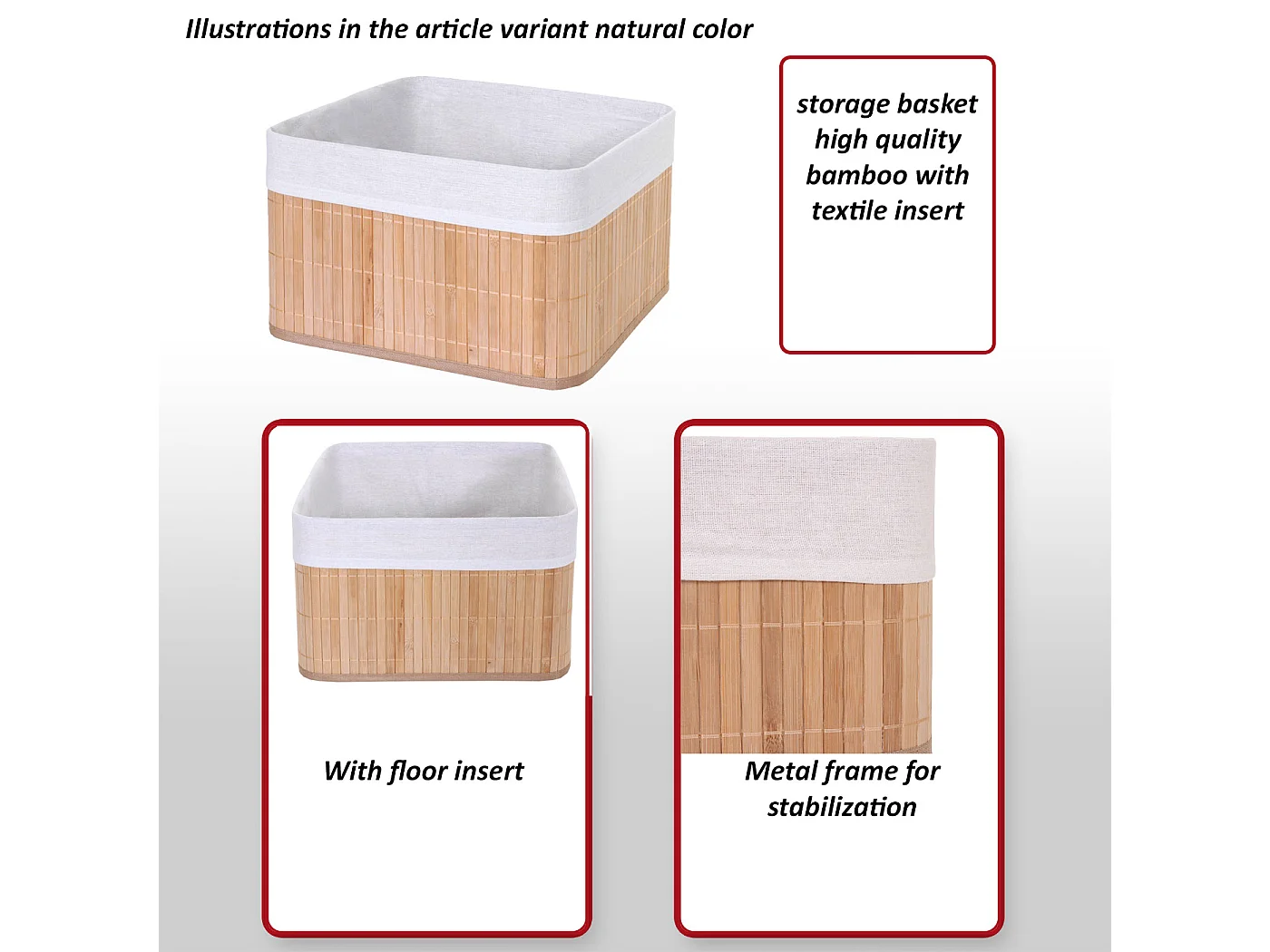 Panier de rangement MCW-C21,  nature