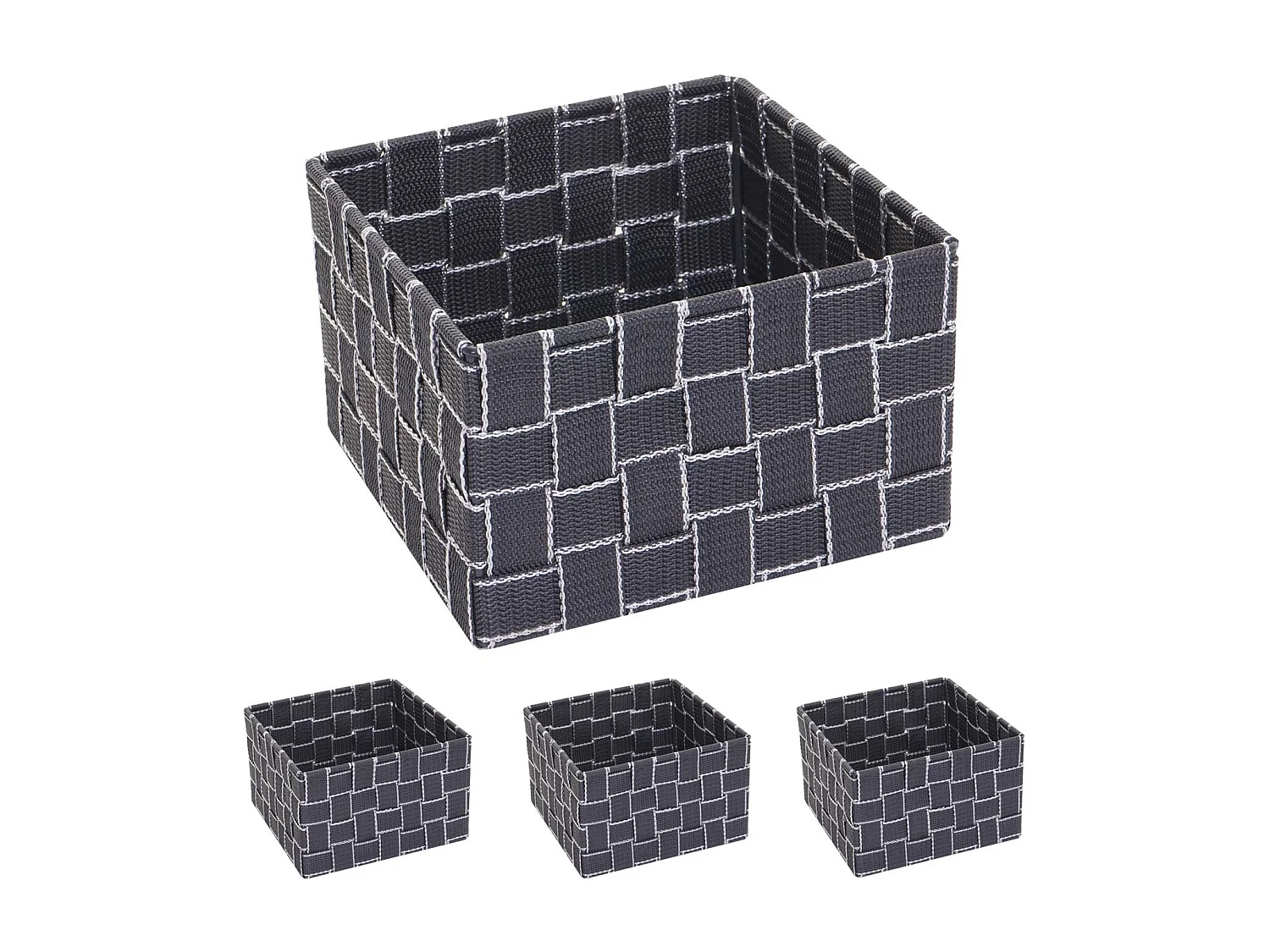 Aufbewahrungskorb MCW-C37 (4er-Set), Dunkelgrau