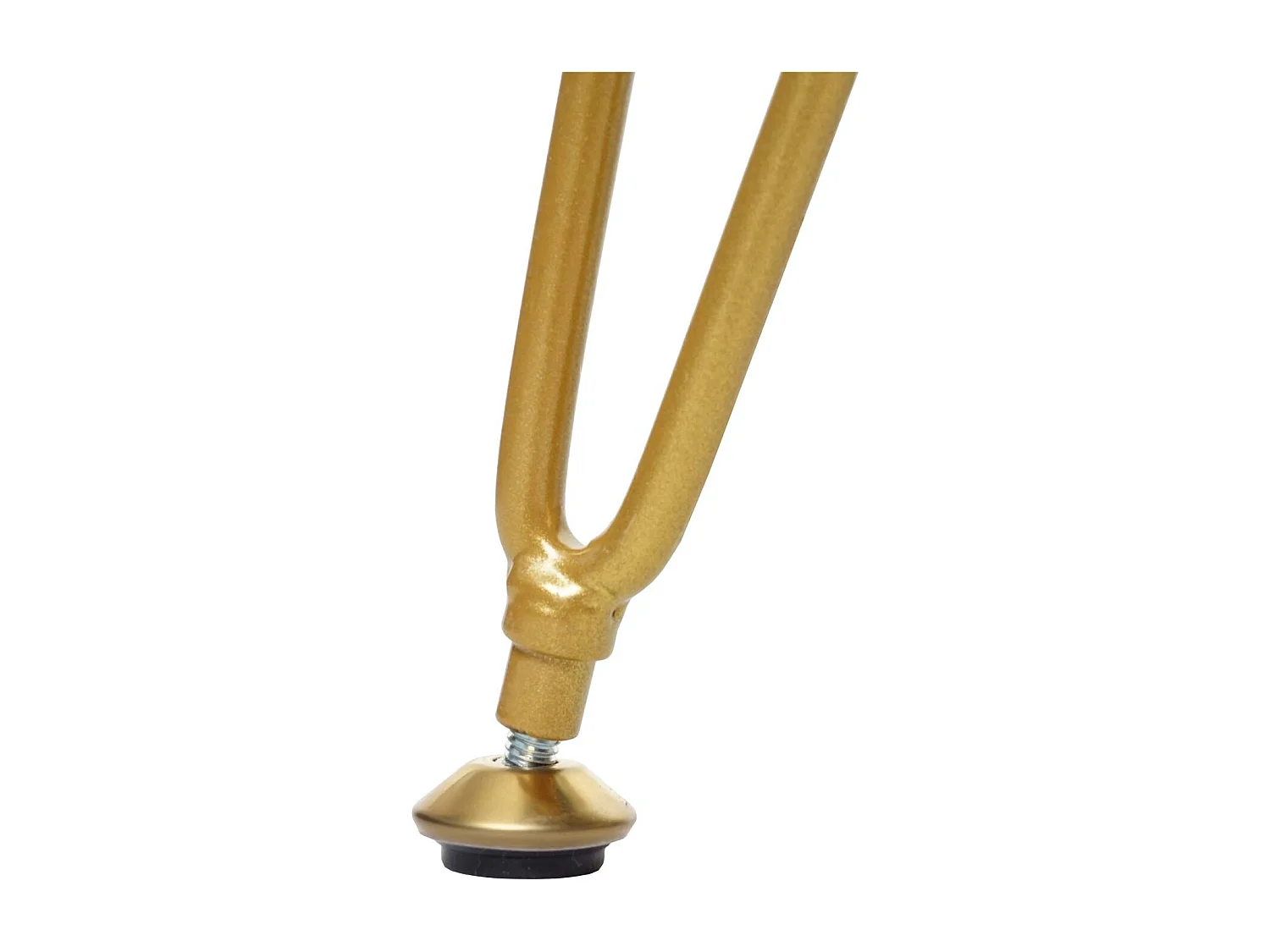 Sitzhocker MCW-K47, Hellgrau, Gestell gold