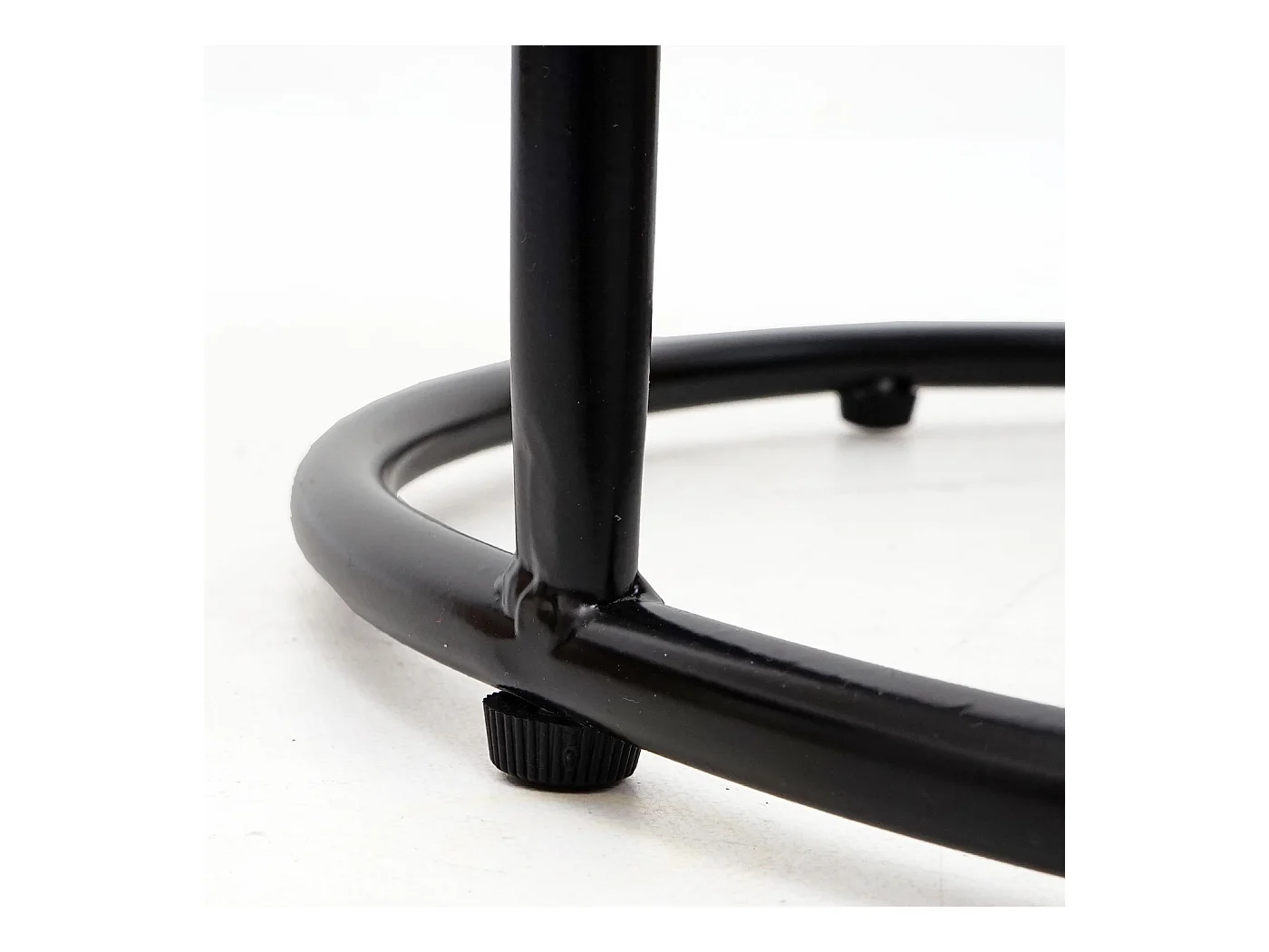 Juego de 2 taburetes/mesa auxiliar MCW-K48,  marrón