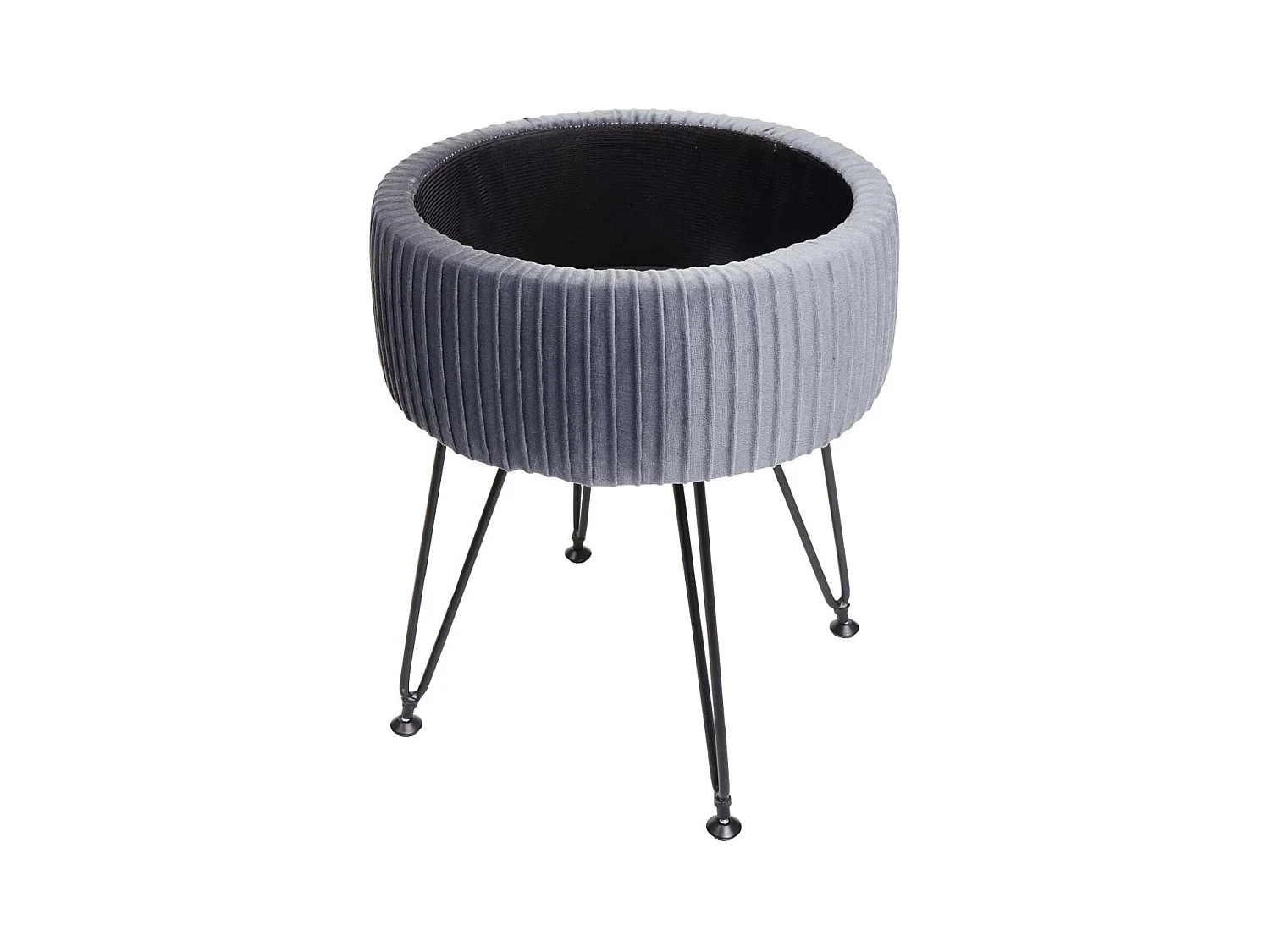 Pouf MCW-K47,  gris clairs piètement noir