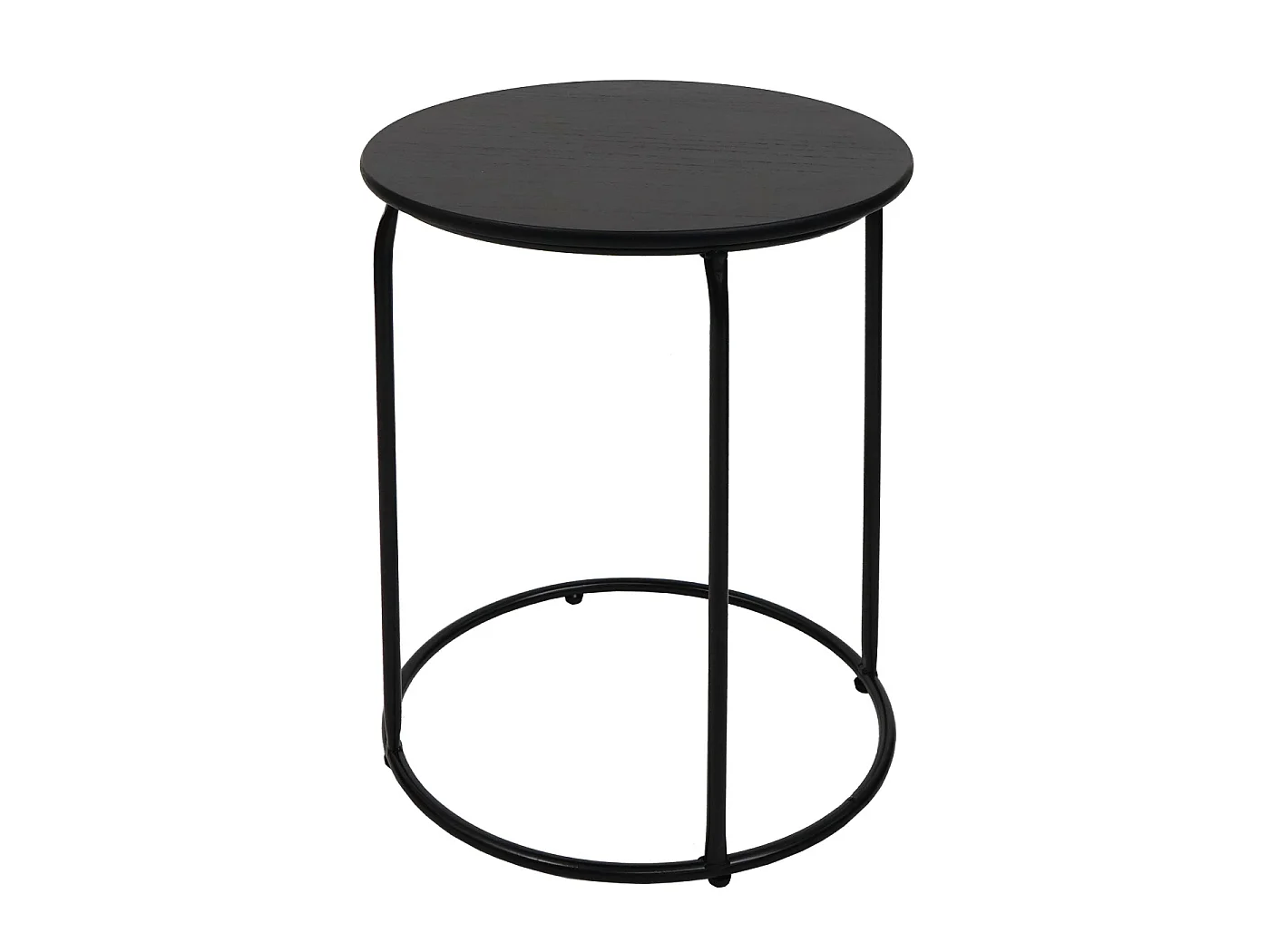 Lot de 2 poufs/tables d'appoint MCW-K48,  noir