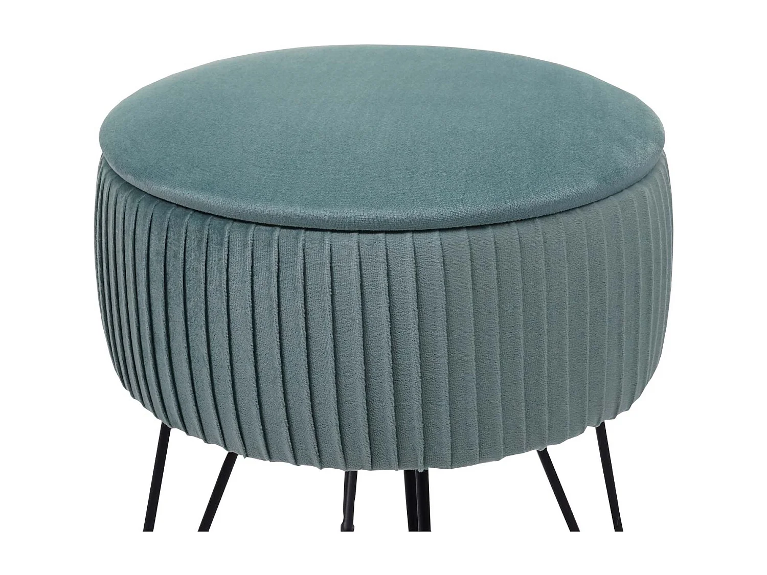 Sitzhocker MCW-K47, Grün, Gestell schwarz