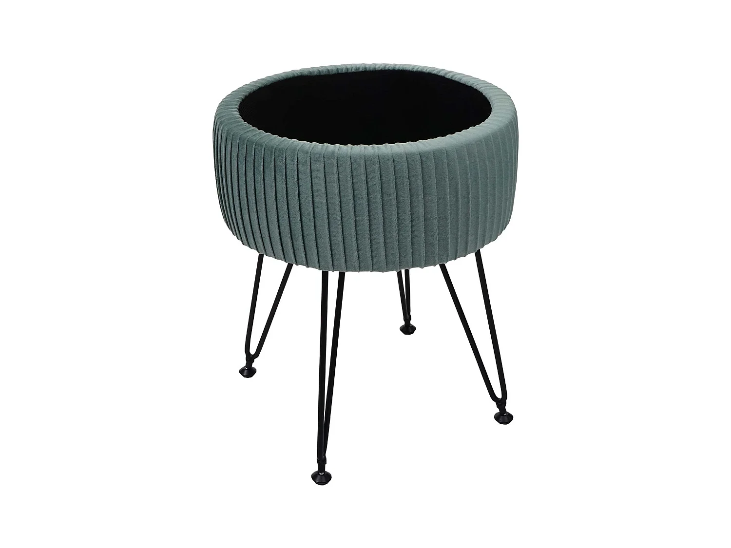 Pouf MCW-K47,  vert, piètement noir