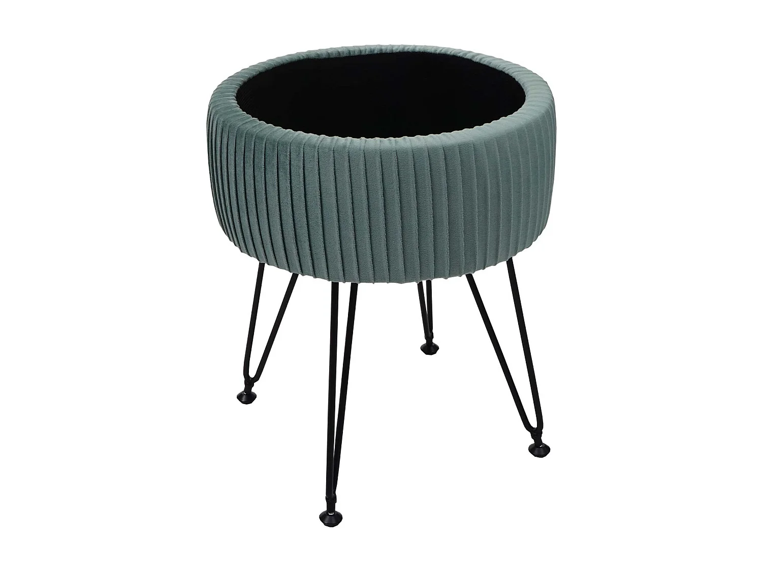 Pouf MCW-K47,  vert, piètement noir
